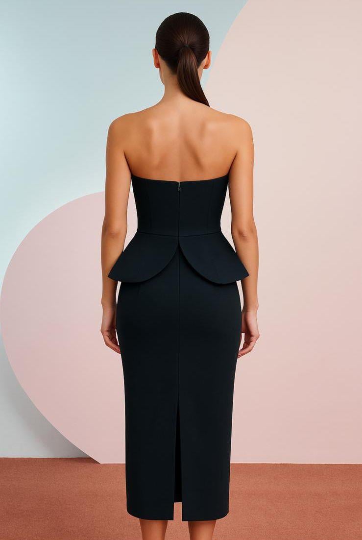 So Chic Maxi Boy Elbise Black