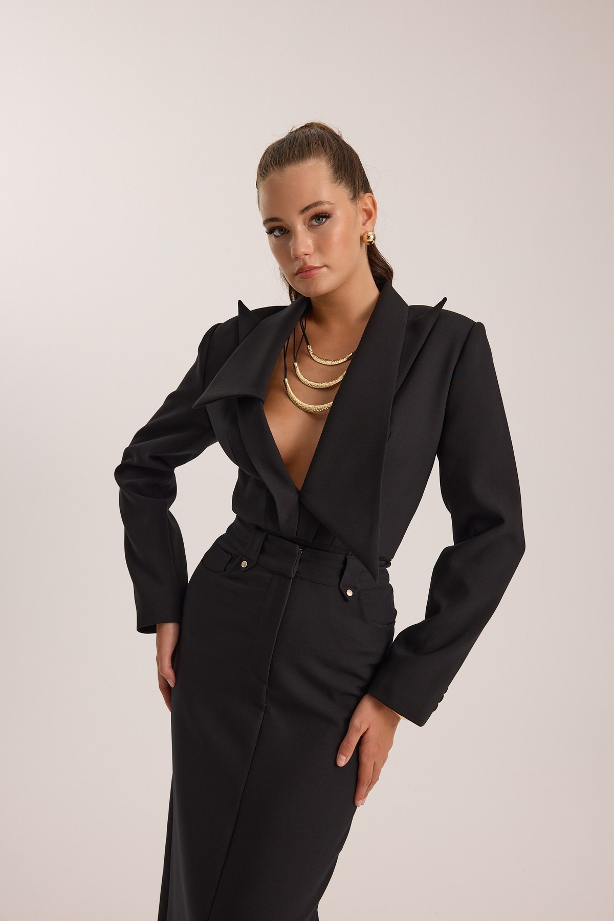 Star blouse Black