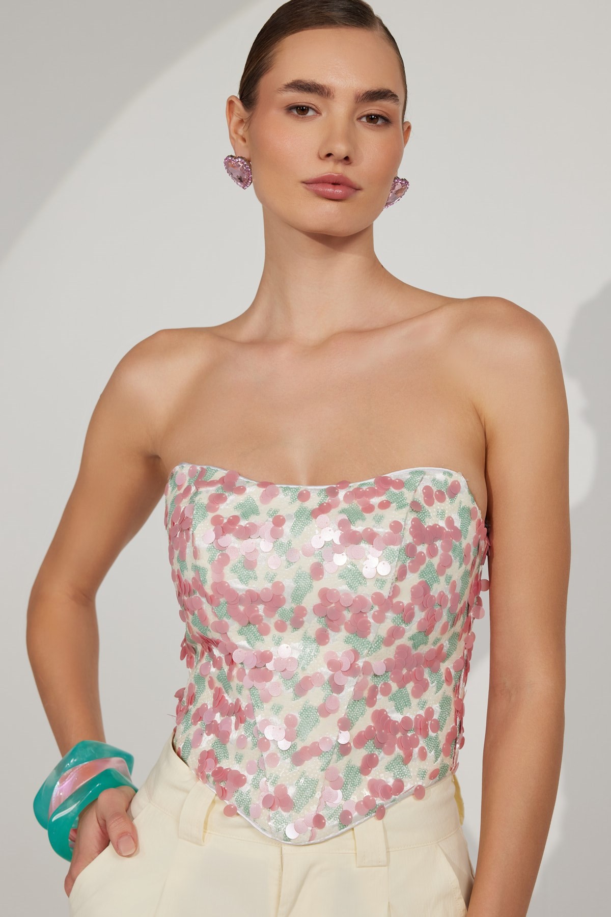 Starlit Corset Straplez Büstiyer DESENLİ