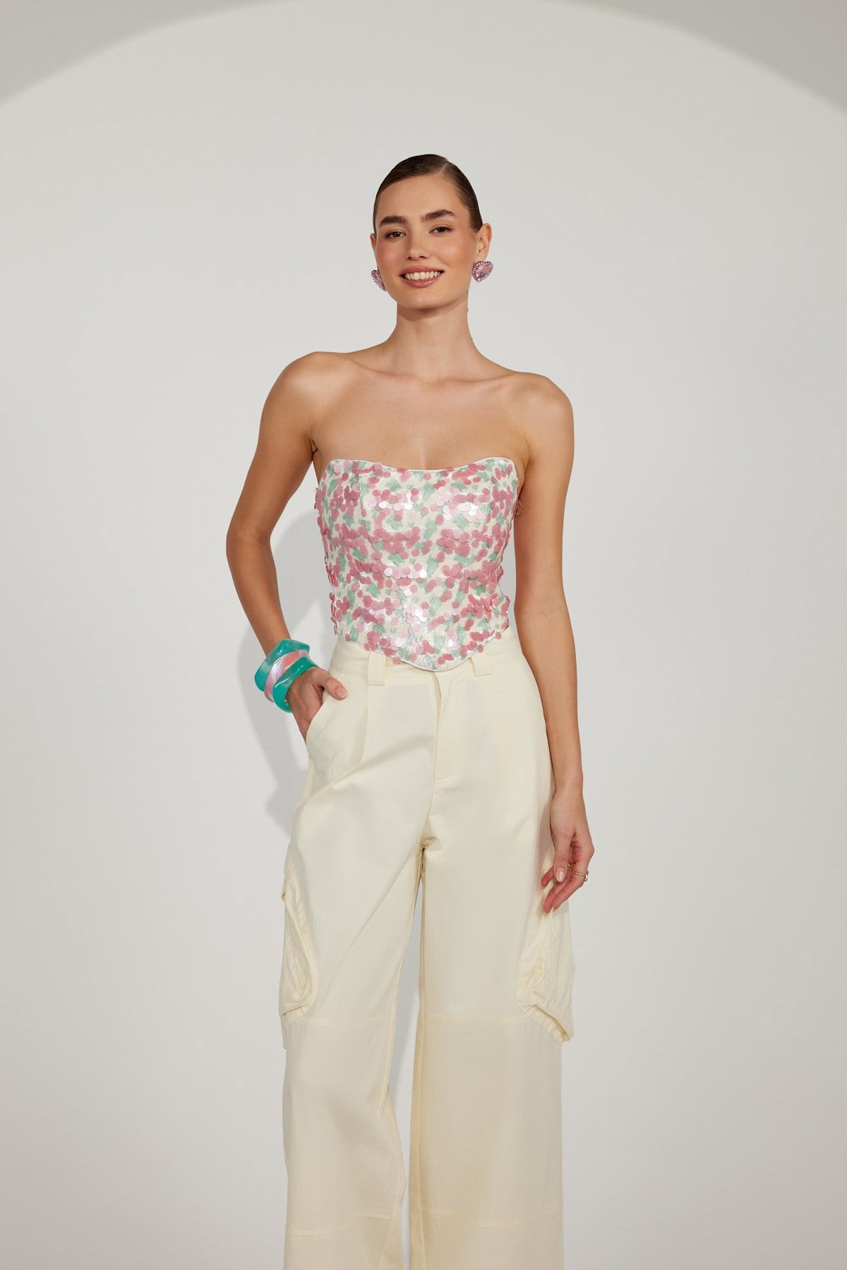 Starlit Corset Straplez Büstiyer DESENLİ