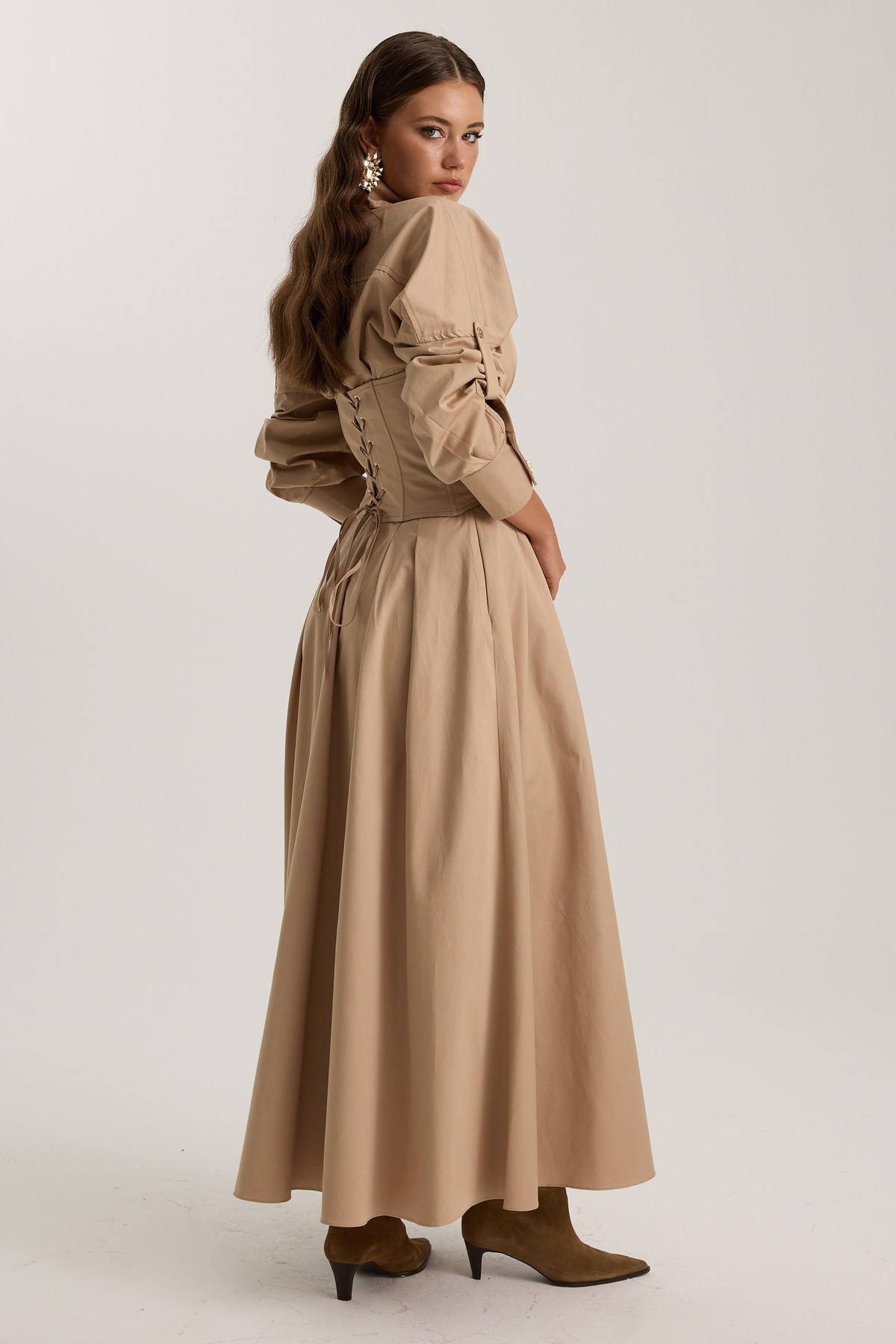 Tailored Grace Dress Beige
