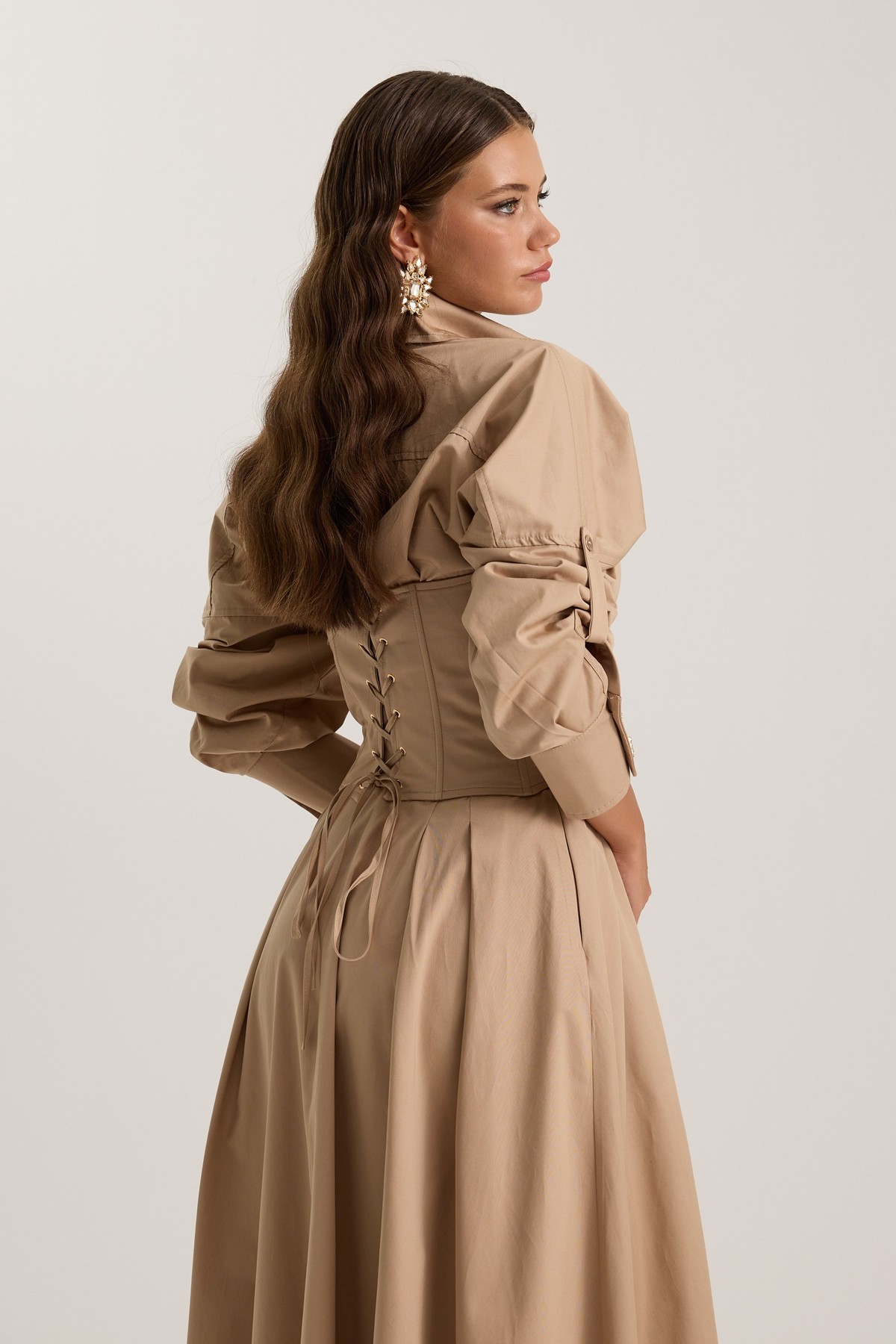 Tailored Grace Dress Beige
