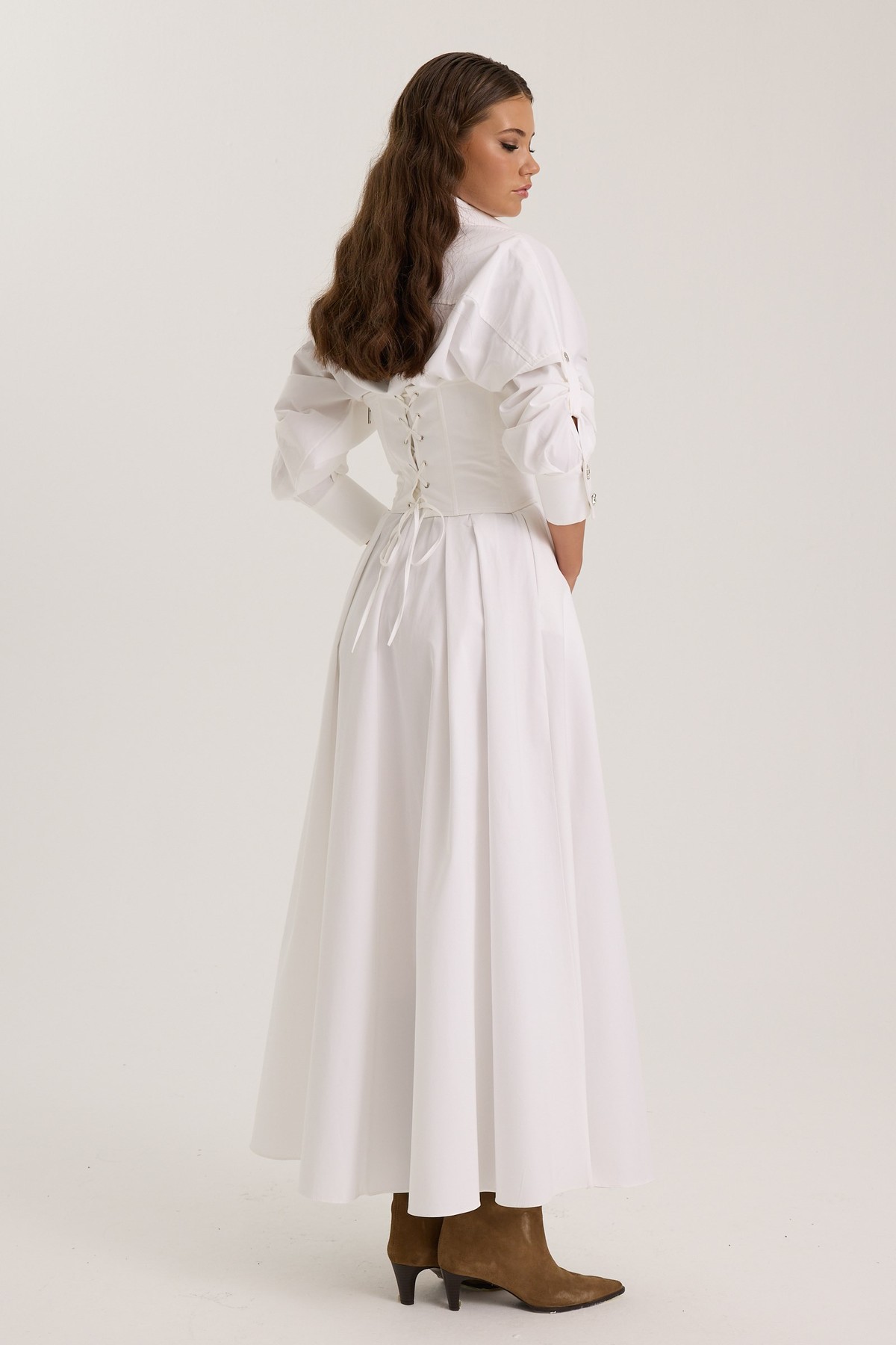 Tailored Grace Dress White