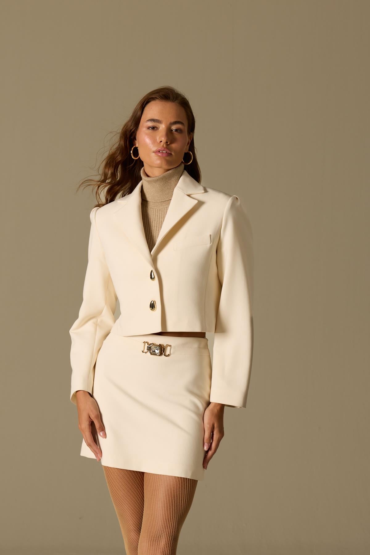 Tailored Whisper Blazer Ecru