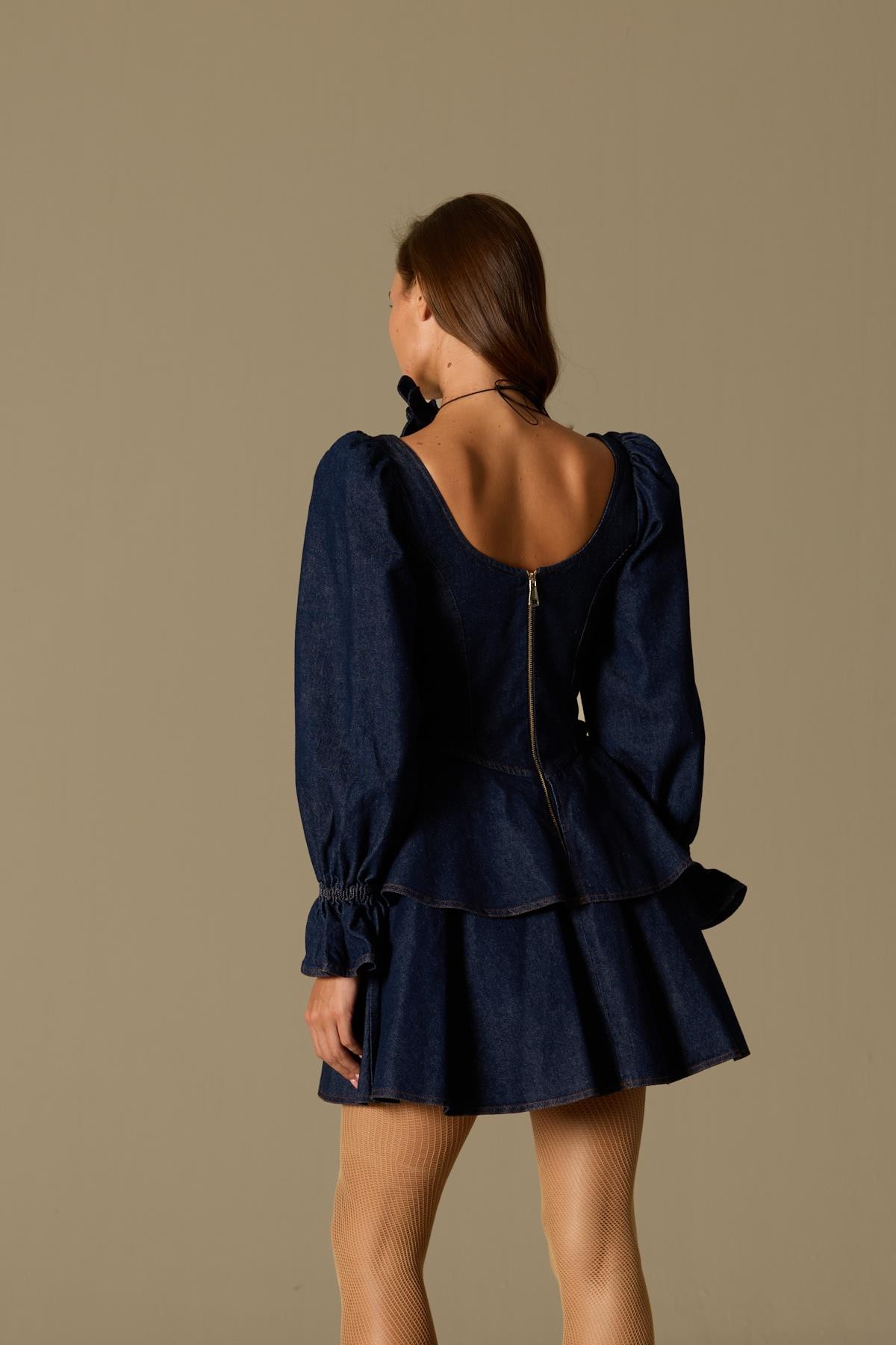Tailor’s Rose Denim Dress Blue Denim