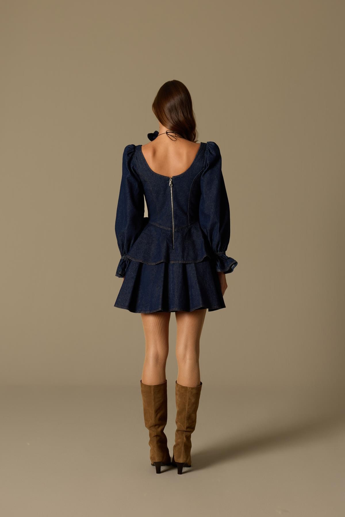 Tailor’s Rose Denim Dress Blue Denim