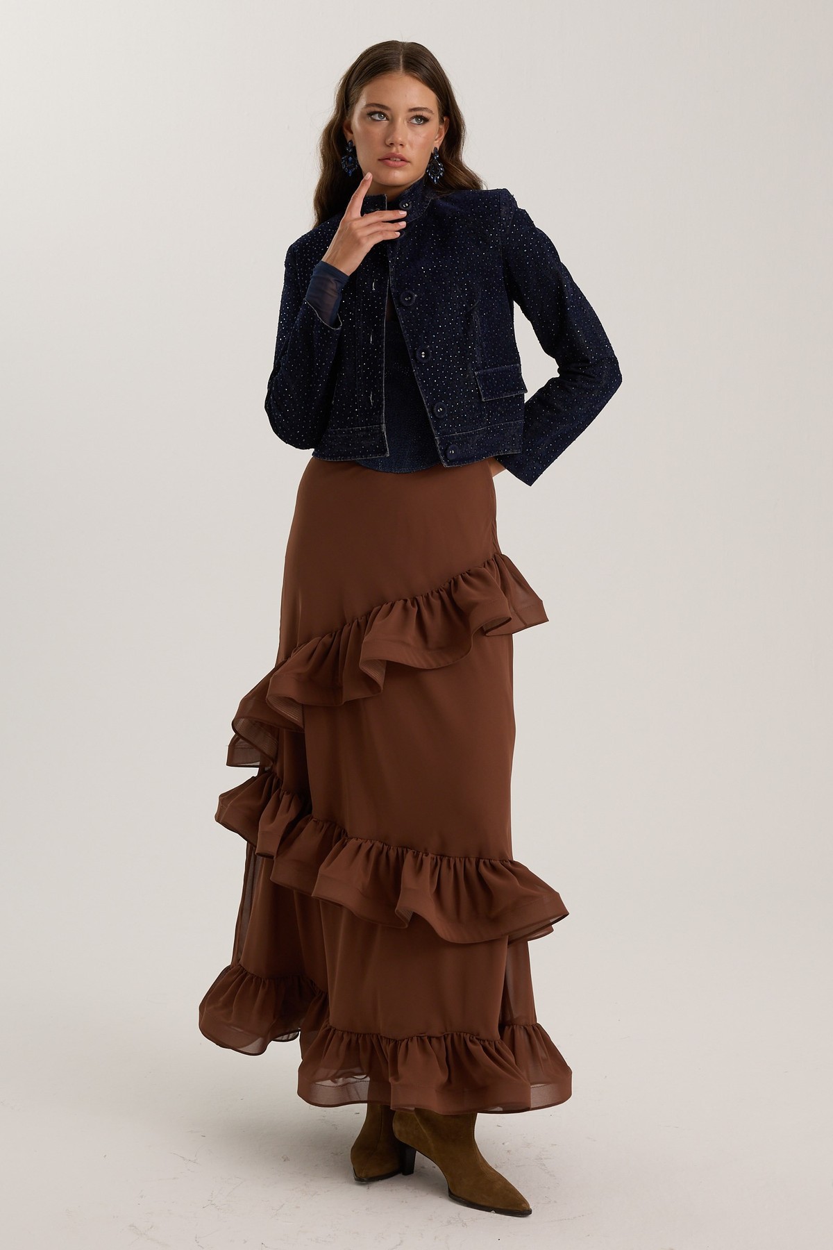 The Aura Crystal Jacket Dark Blue