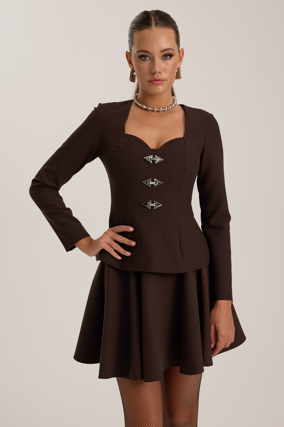 The Code Mini Skirt Brown