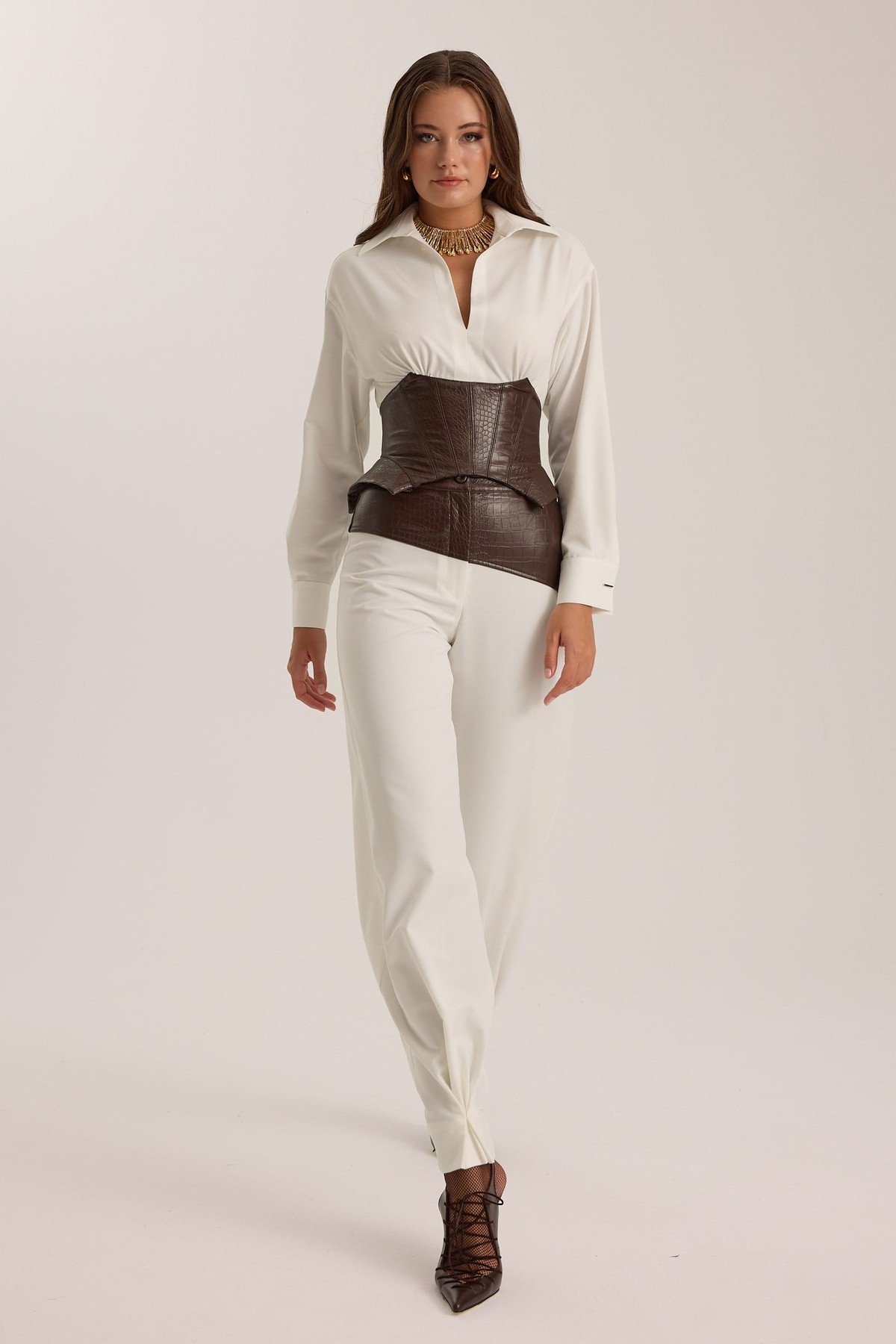 The Contrast Pant Ecru