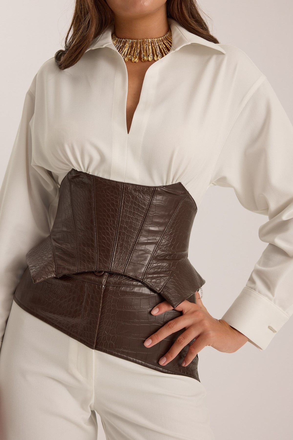 The Contrast Pant Ecru