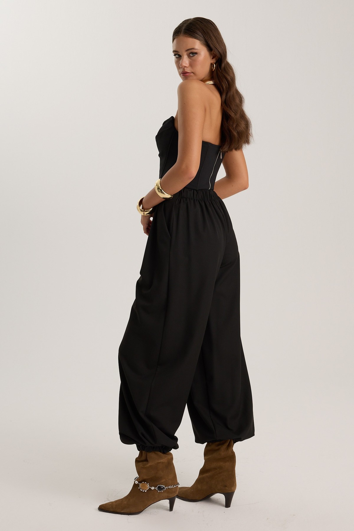 The Drape Bustier Black