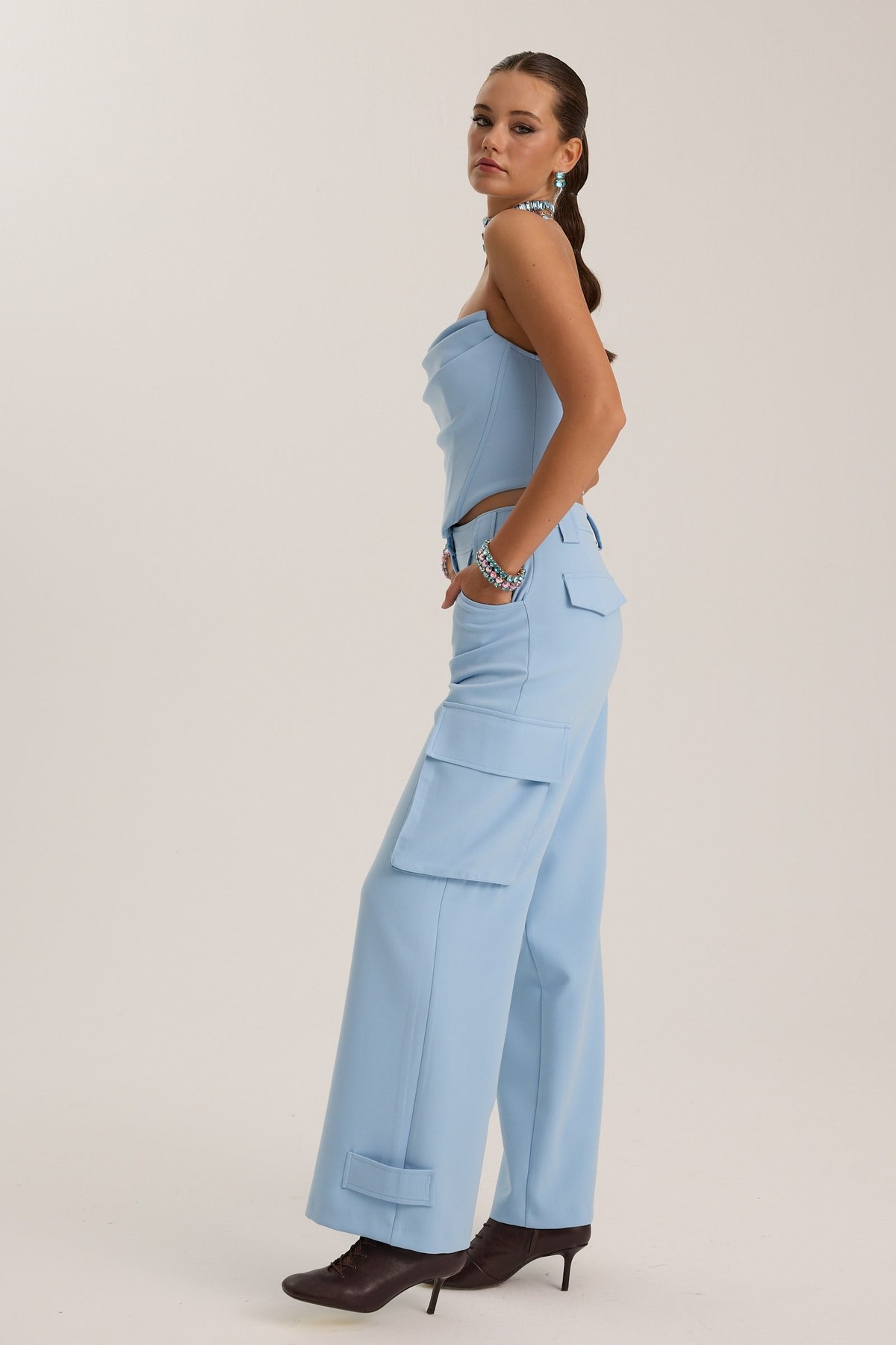 The Drape Bustier Blue