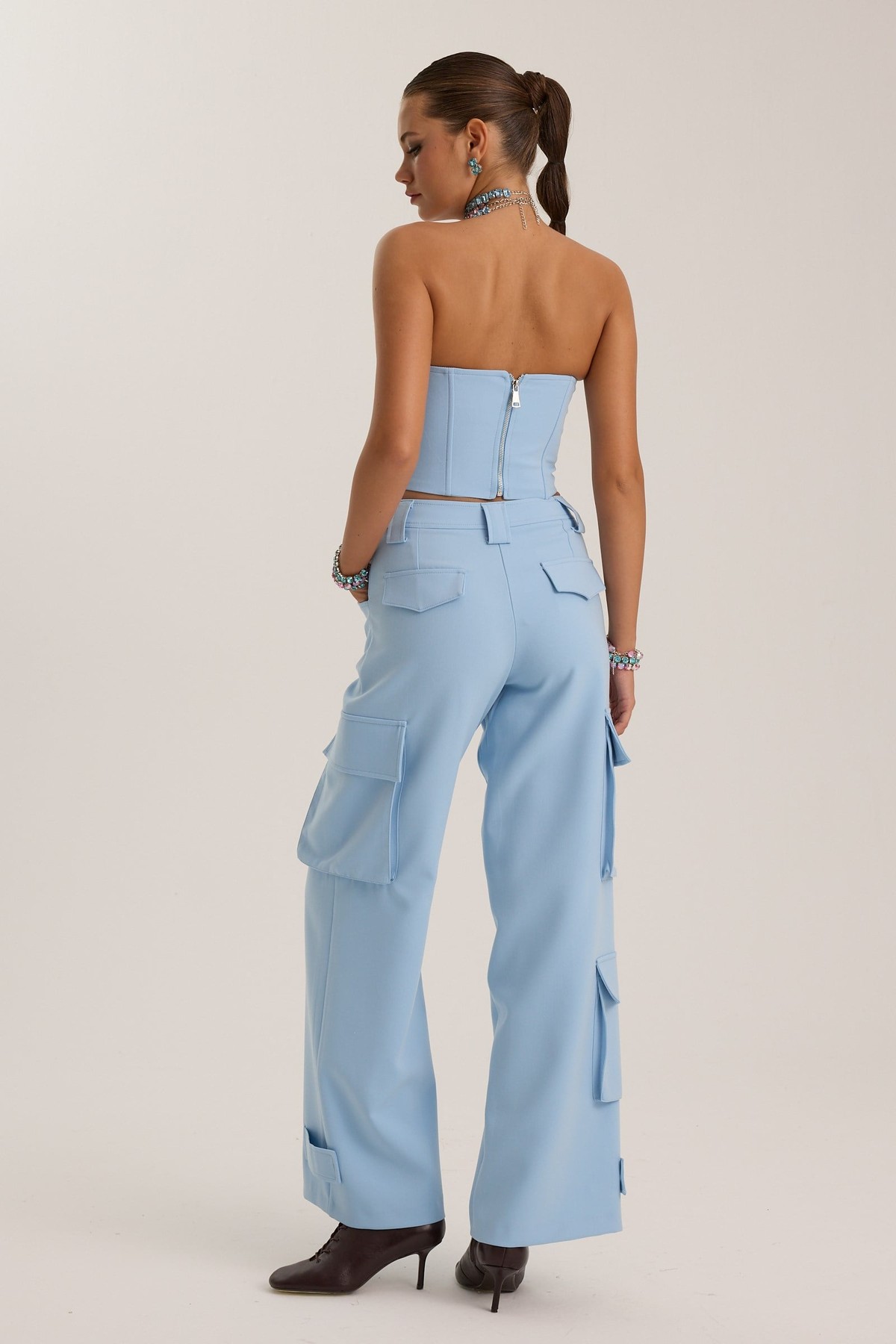 The Drape Bustier Blue
