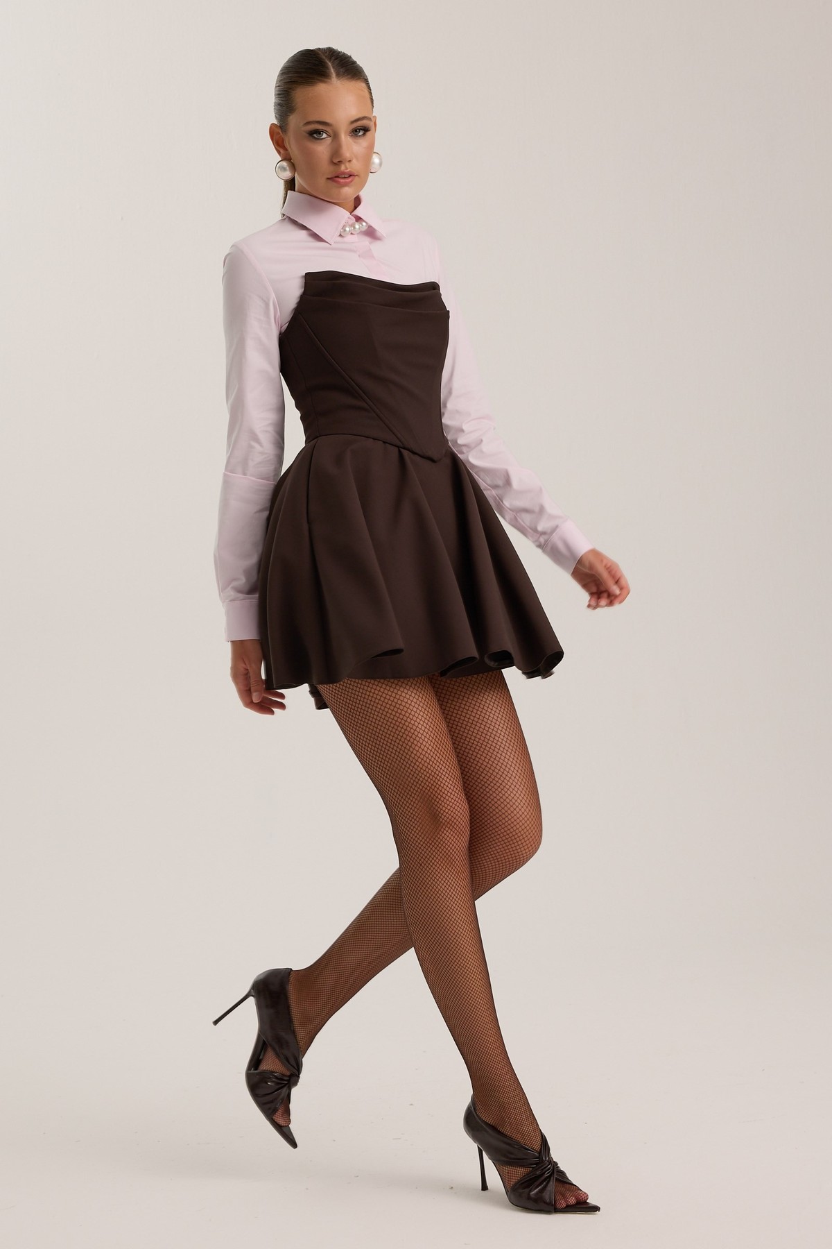 The Drape Bustier Brown