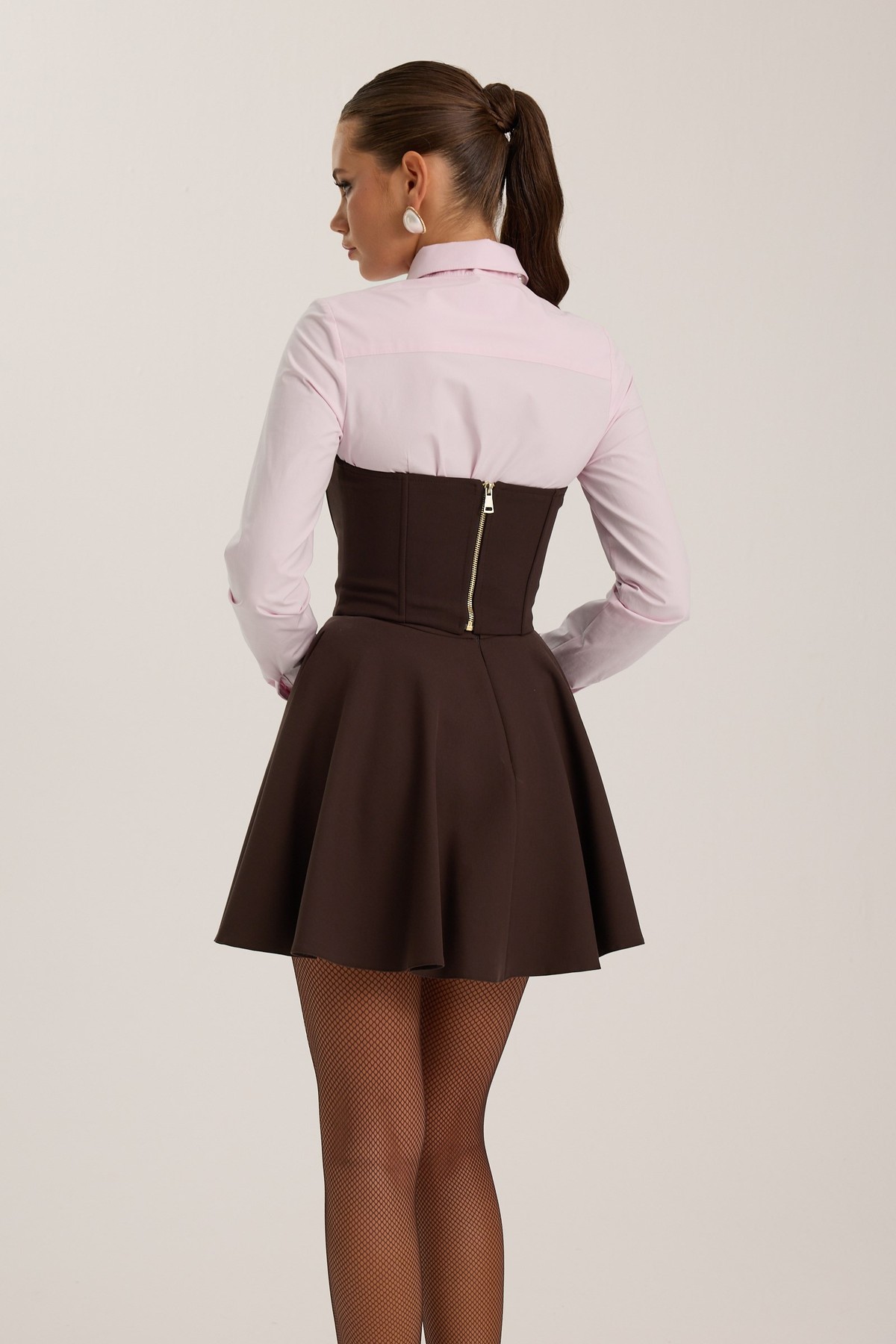 The Drape Bustier Brown