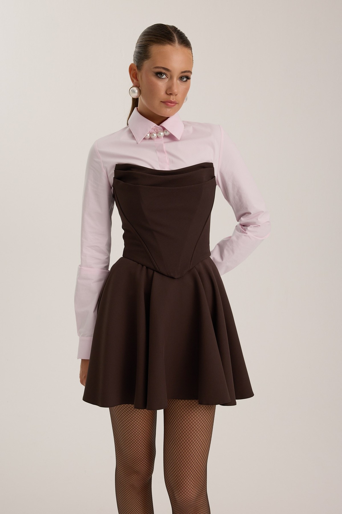 The Drape Bustier Brown
