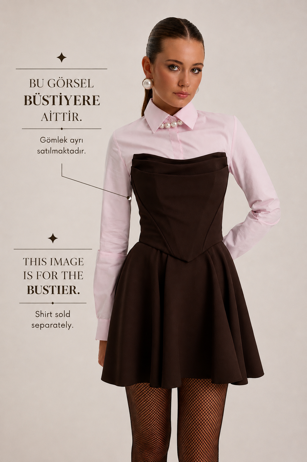 The Drape Bustier Brown