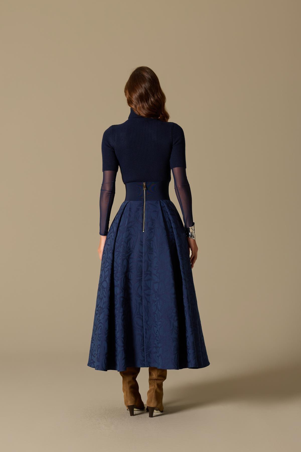 The Enigma Skirt Dark Blue