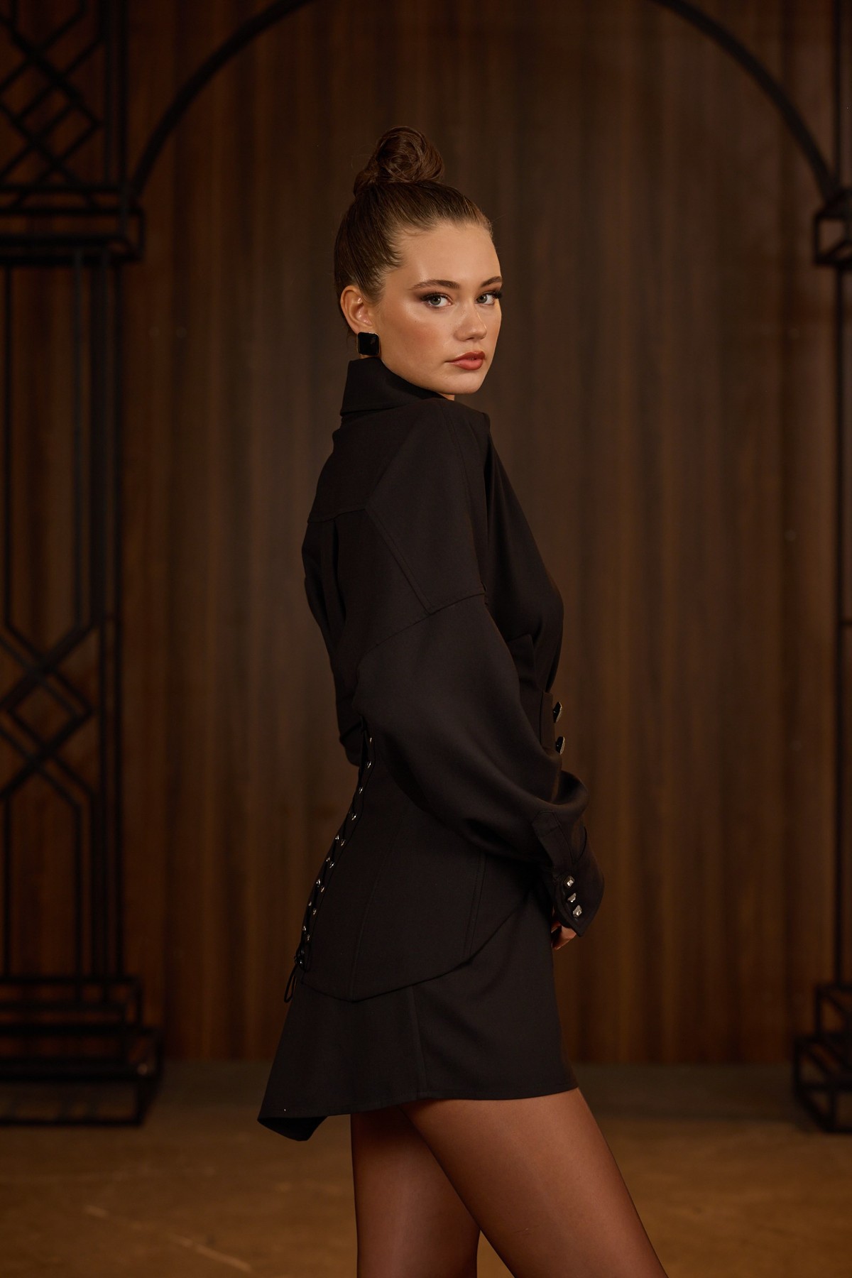 The Era Corset Blouse Black