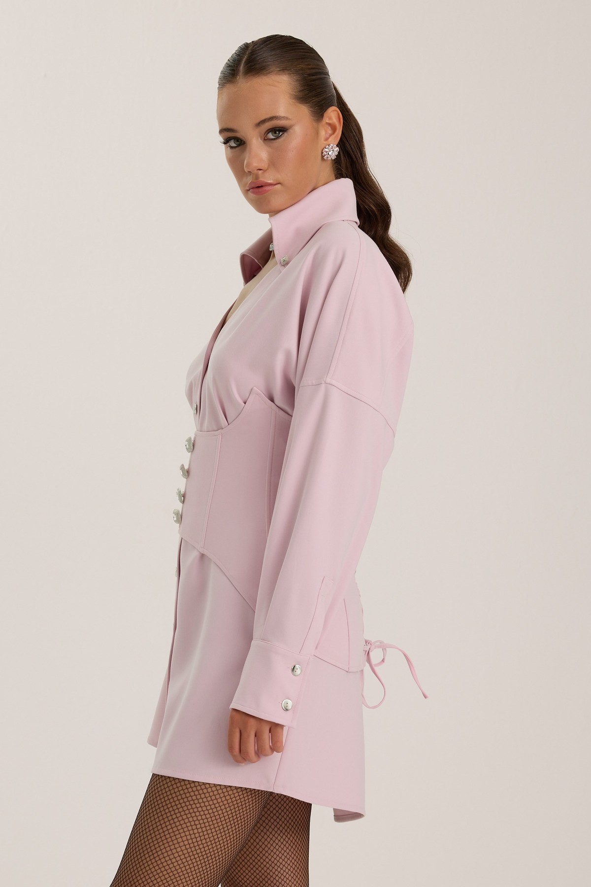 The Era Corset Blouse Pink
