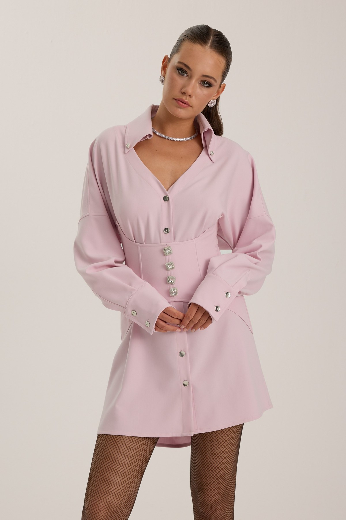 The Era Corset Blouse Pink
