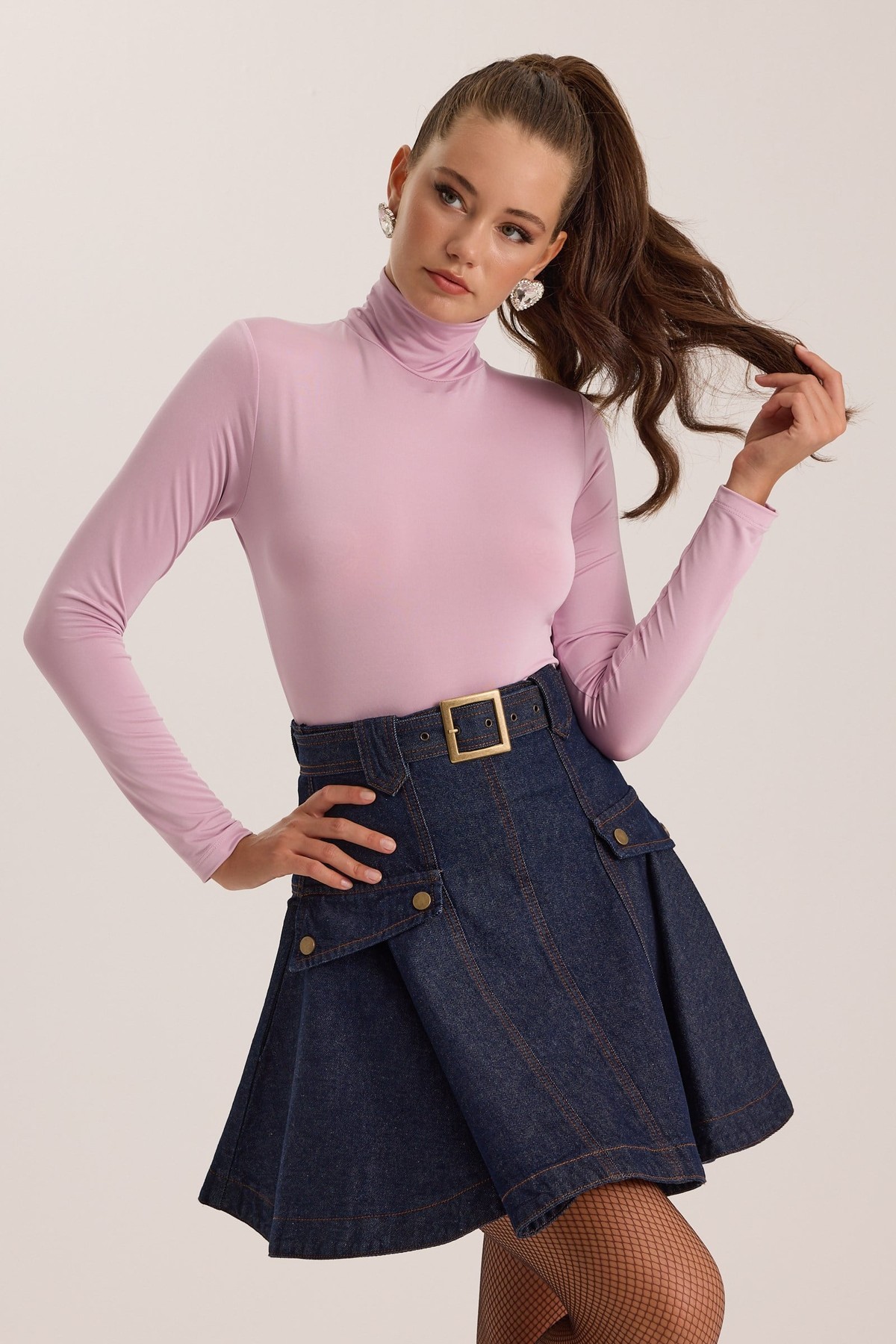 The Force Denim Skirt DARK BLUE