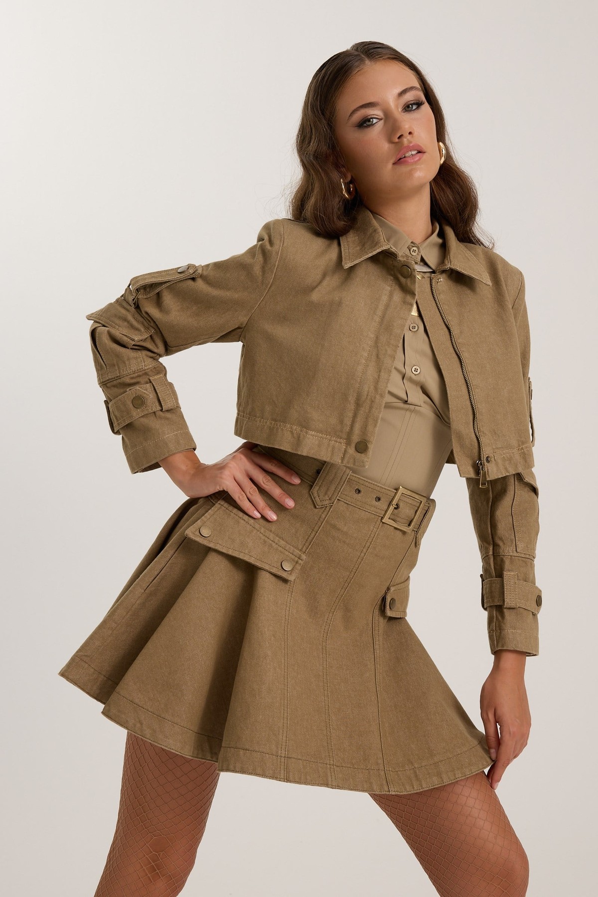 The Force Denim Skirt Tint Mink