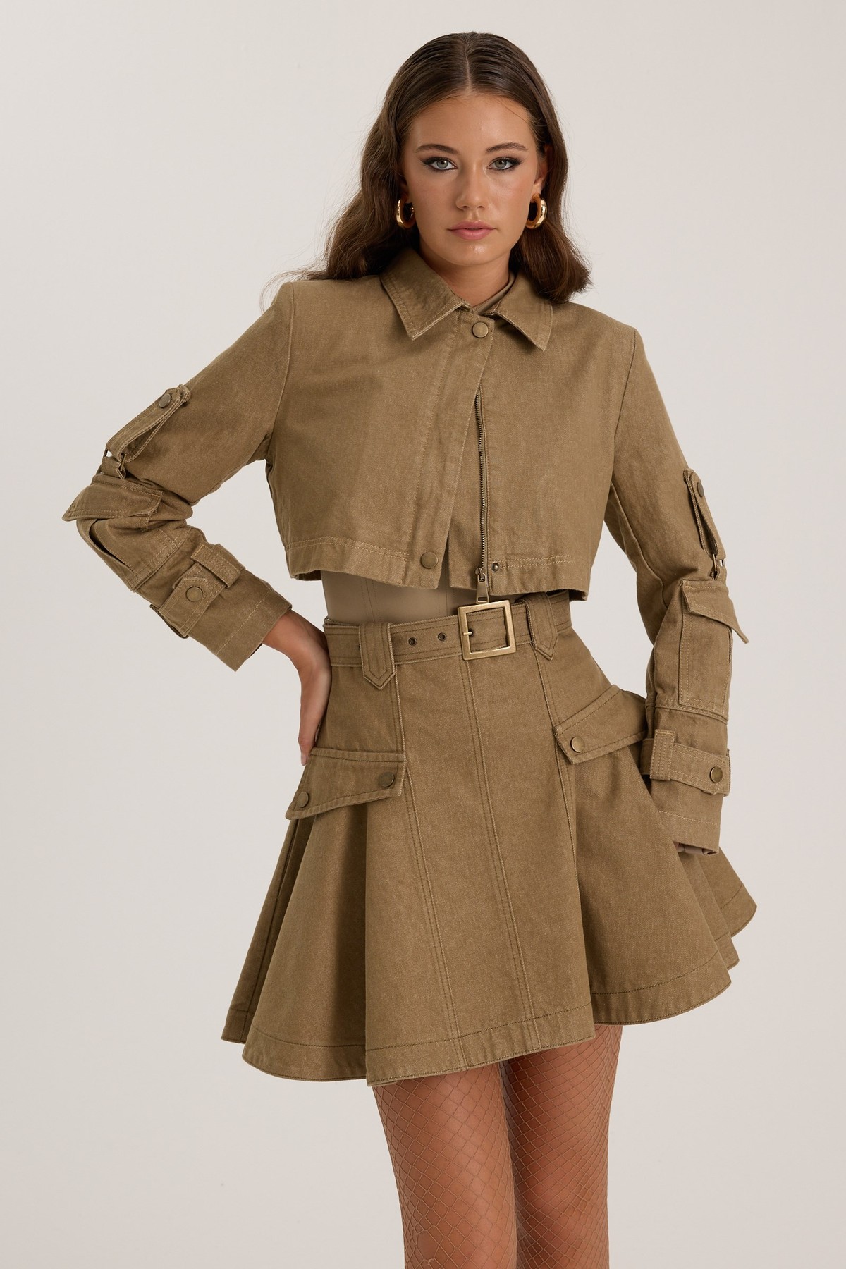 The Force Denim Skirt Tint Mink