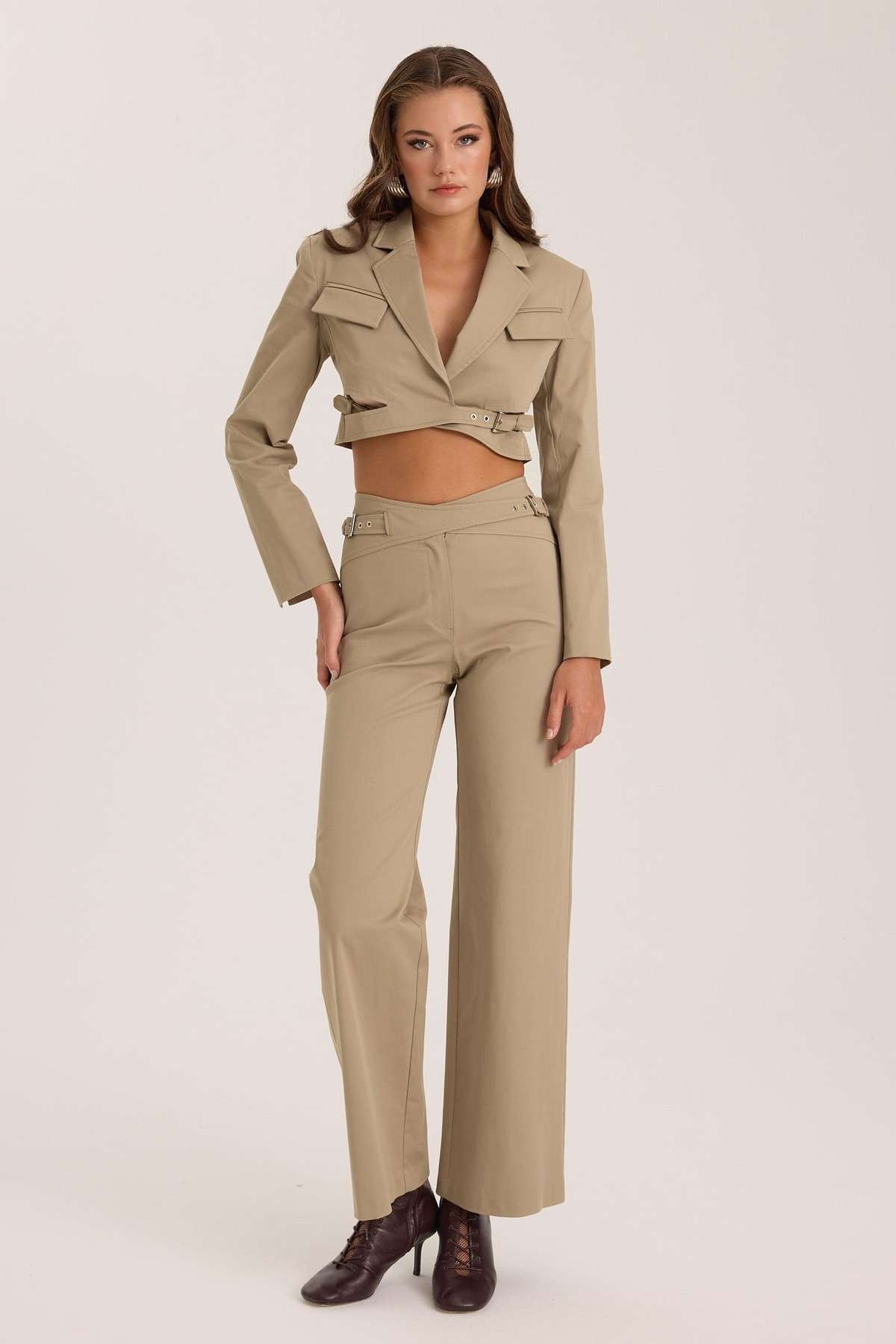 The Frame Pant Beige