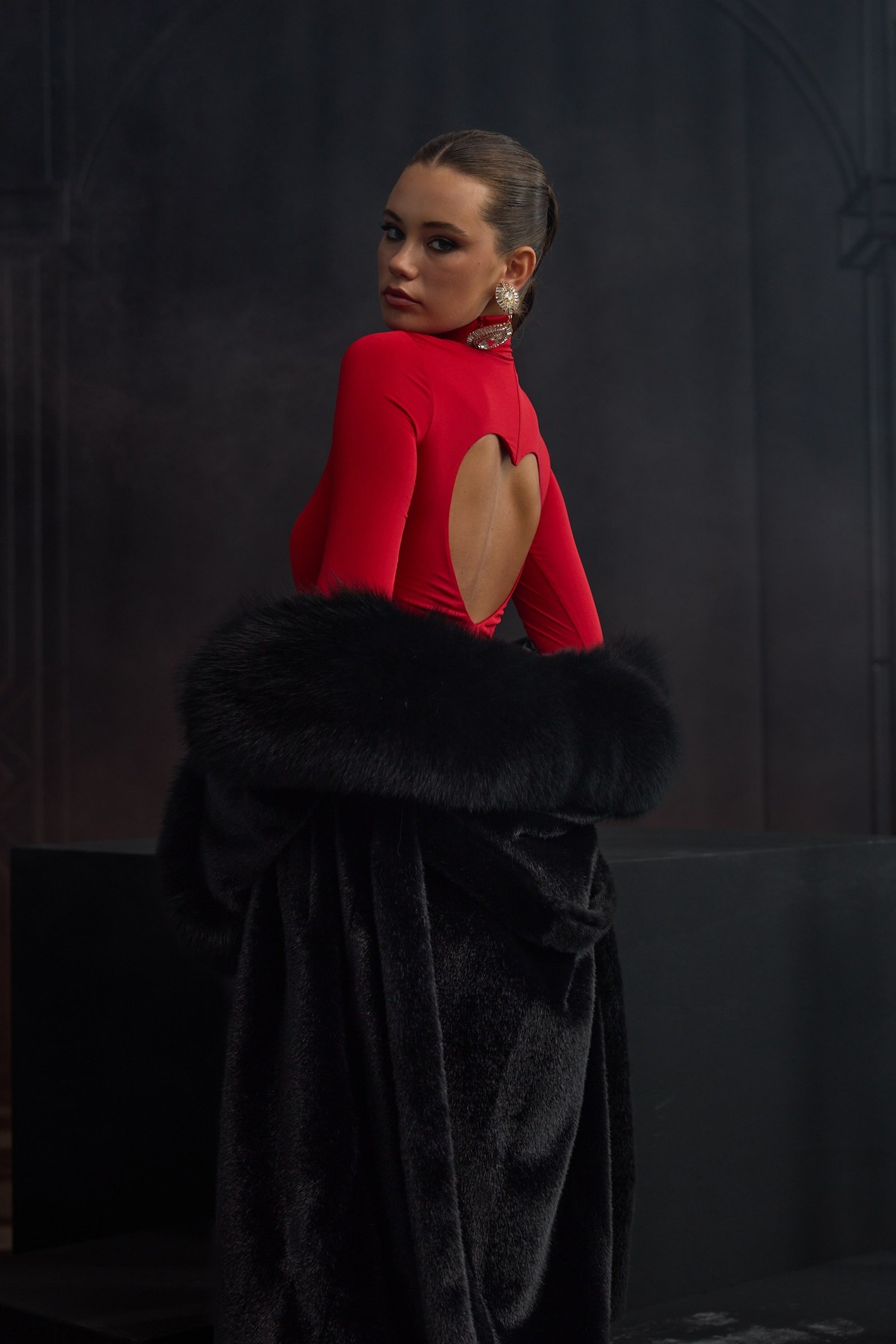The Icon Fur Coat Black