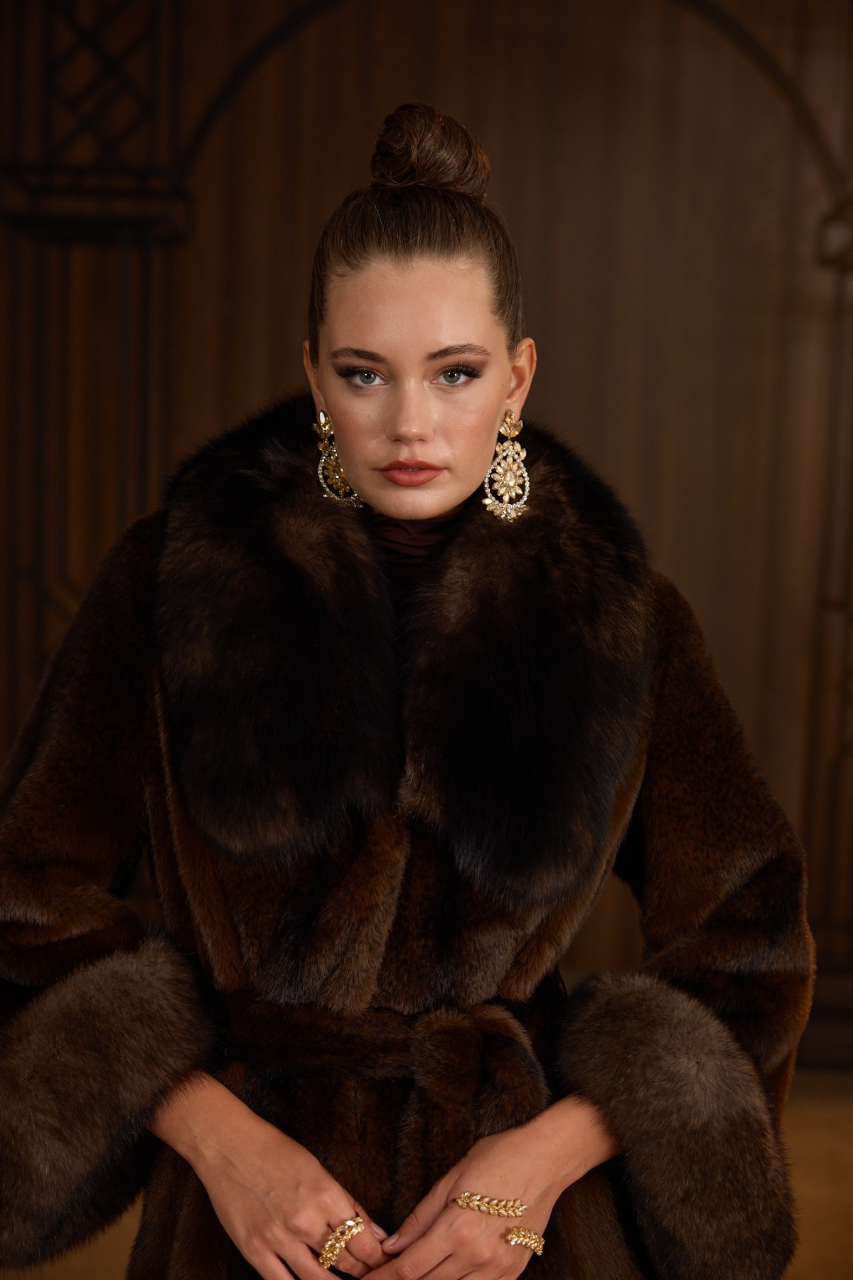 The Icon Fur Coat Brown