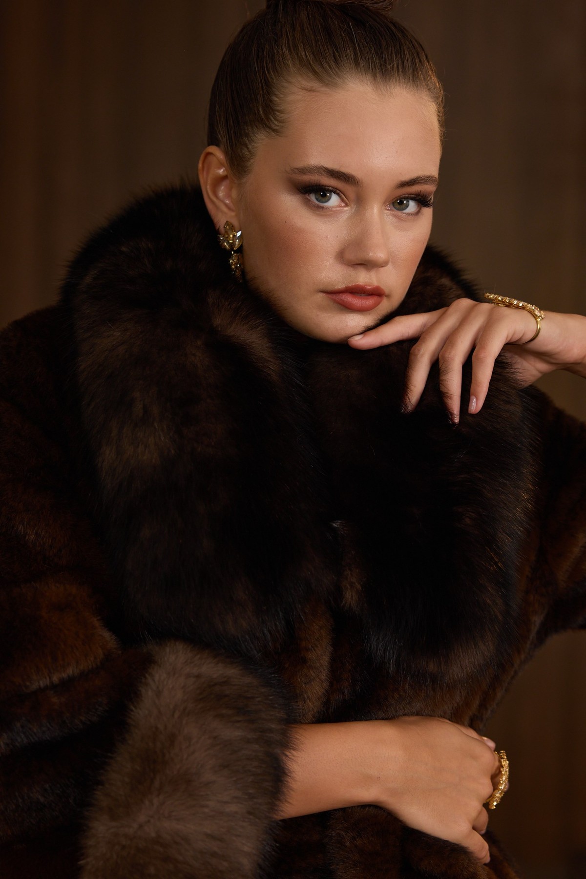 The Icon Fur Coat Brown