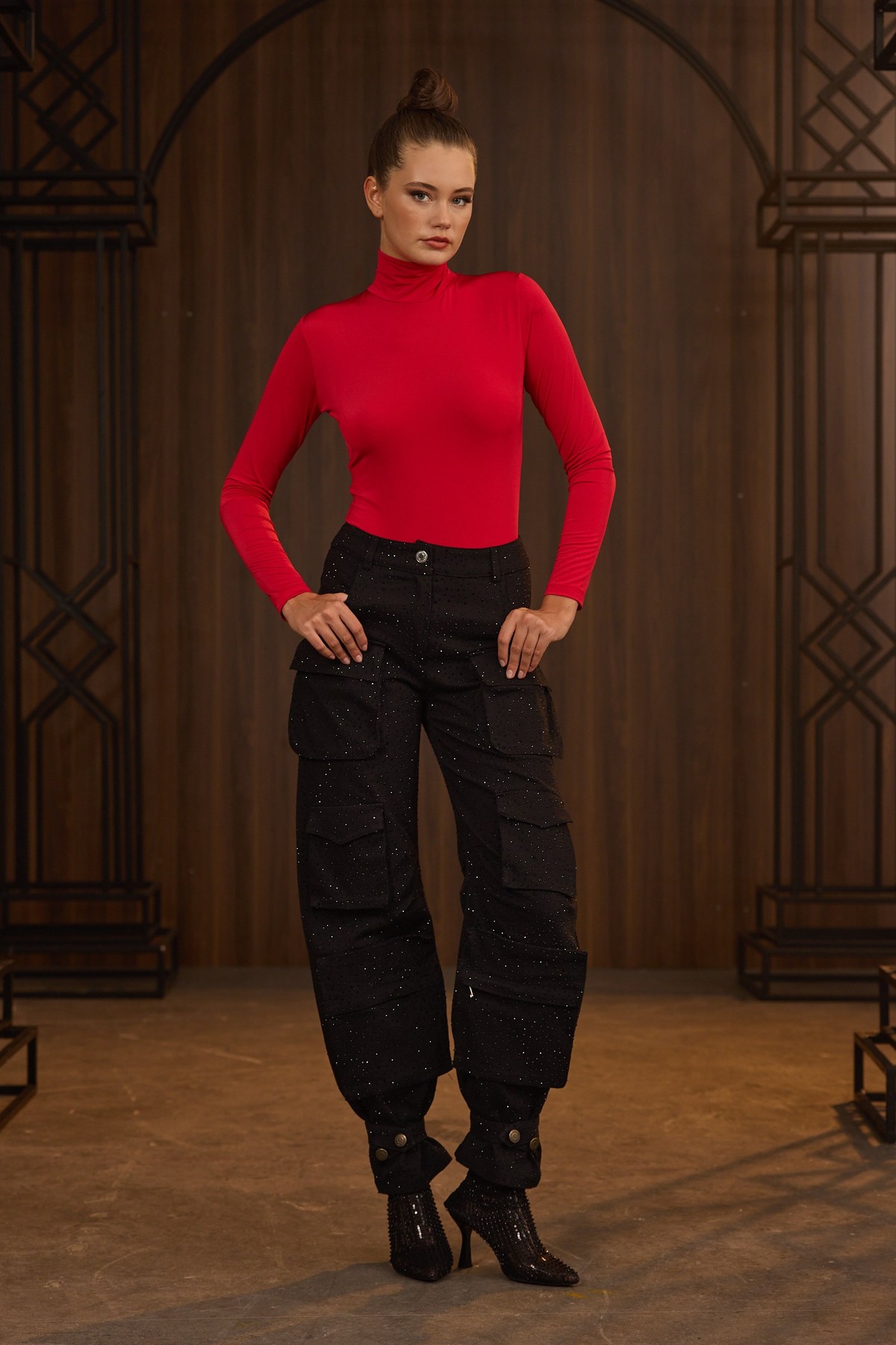 The Icon Heart Bodysuit Red