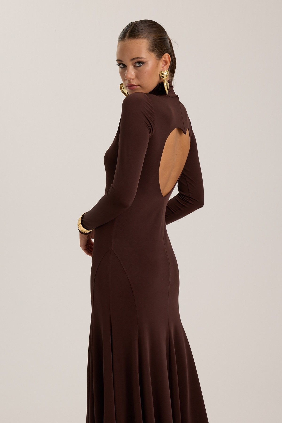 The Icon Heart Gown Brown