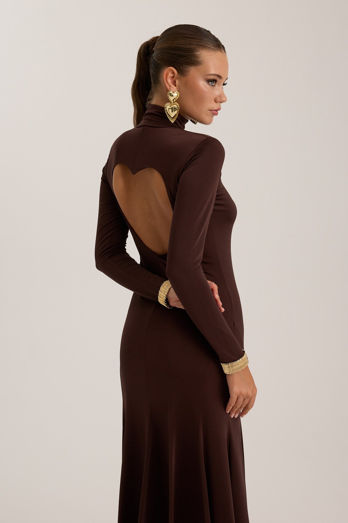 The Icon Heart Gown Brown