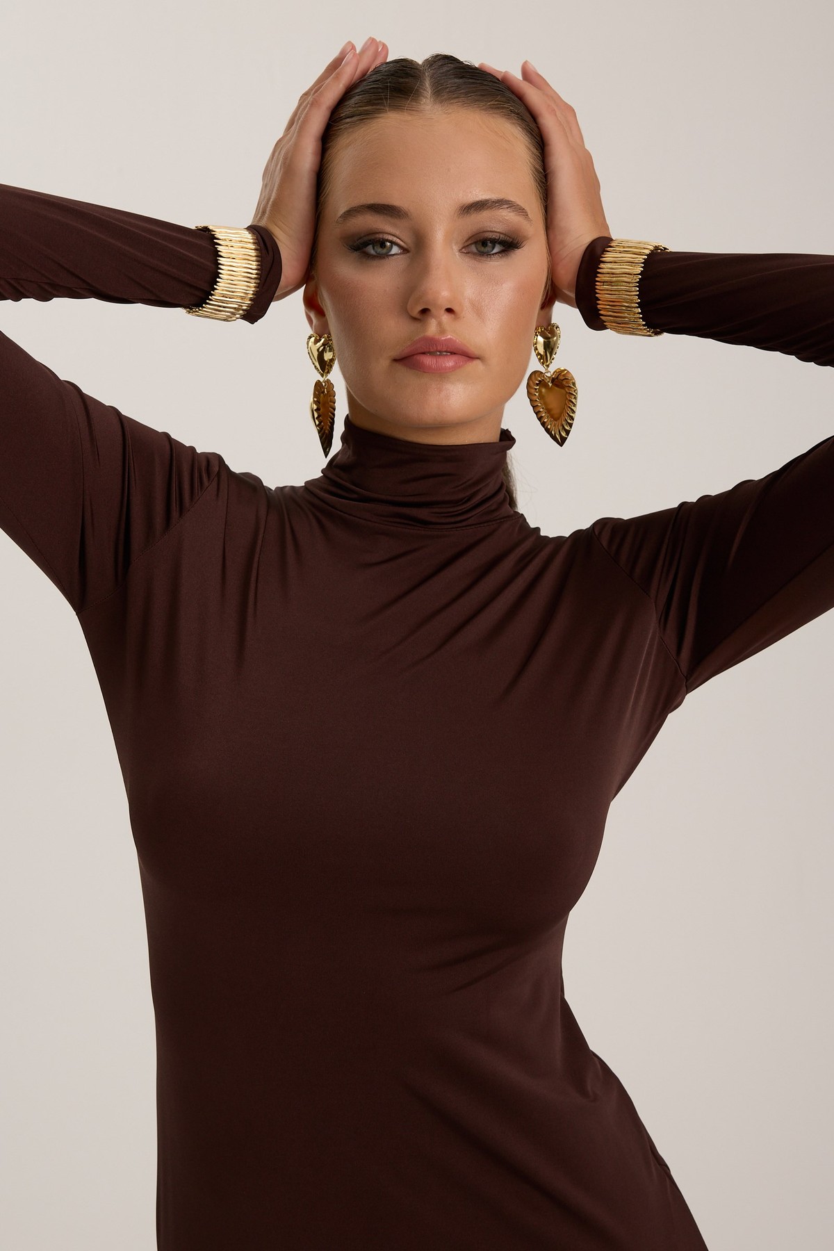 The Icon Heart Gown Brown