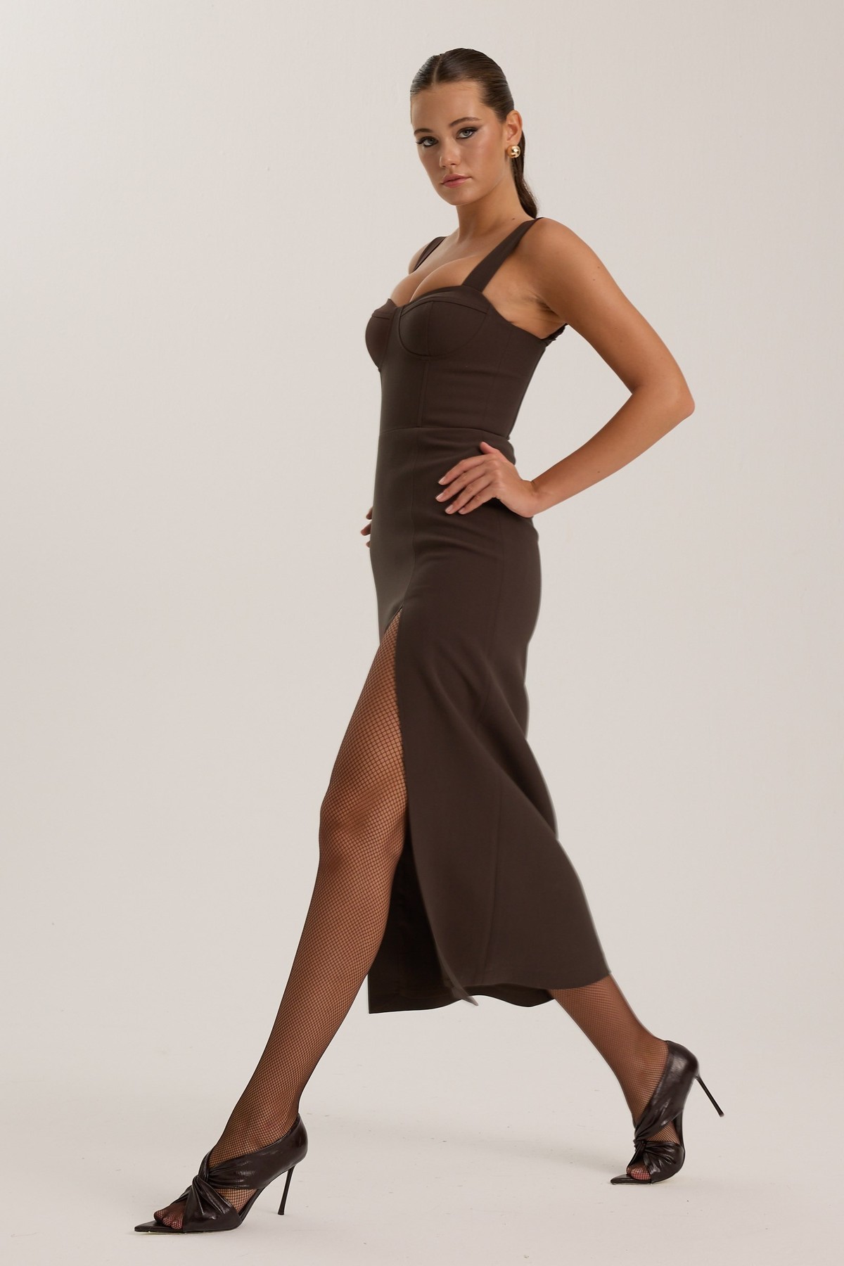 The Idol Dress Brown