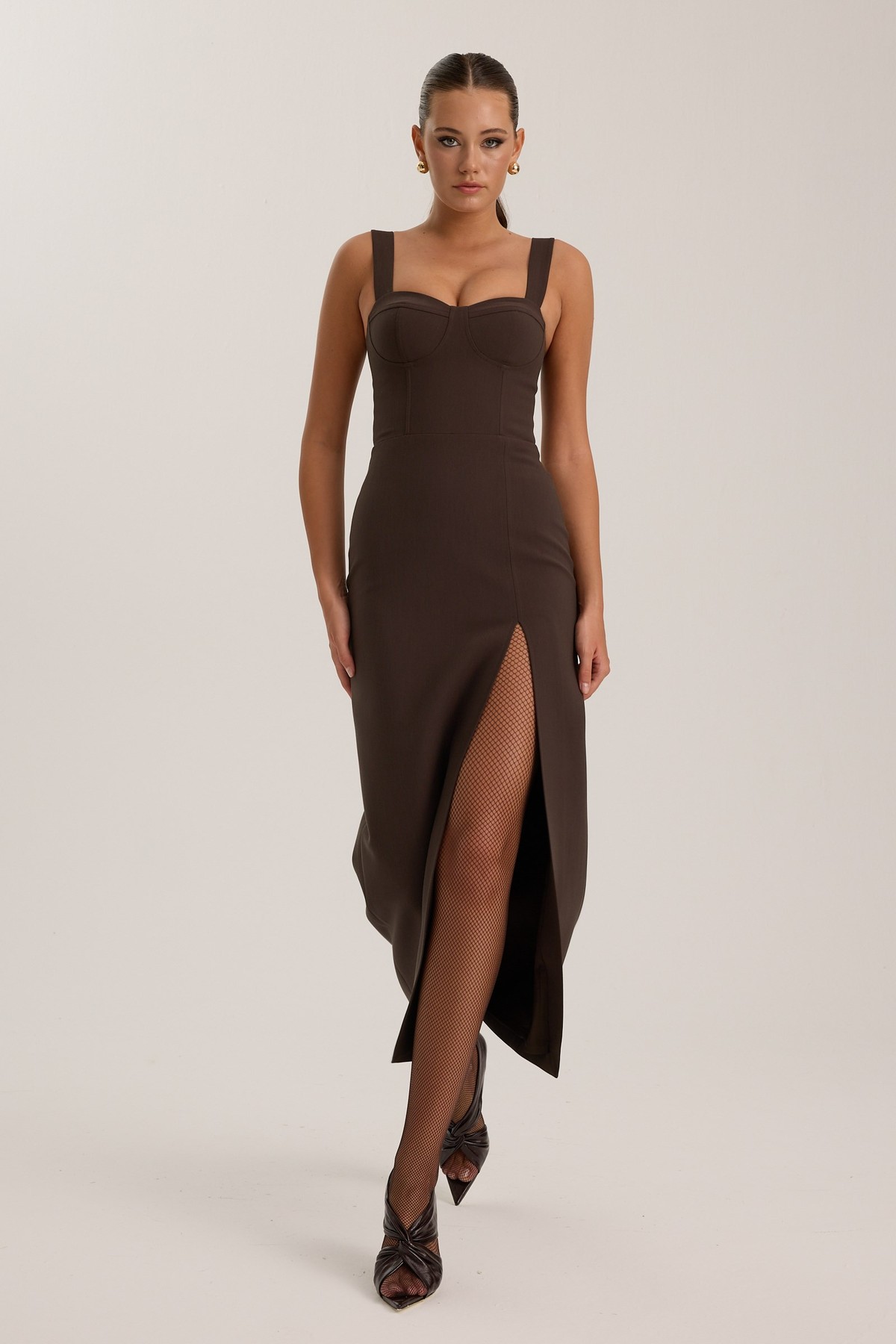 The Idol Dress Brown