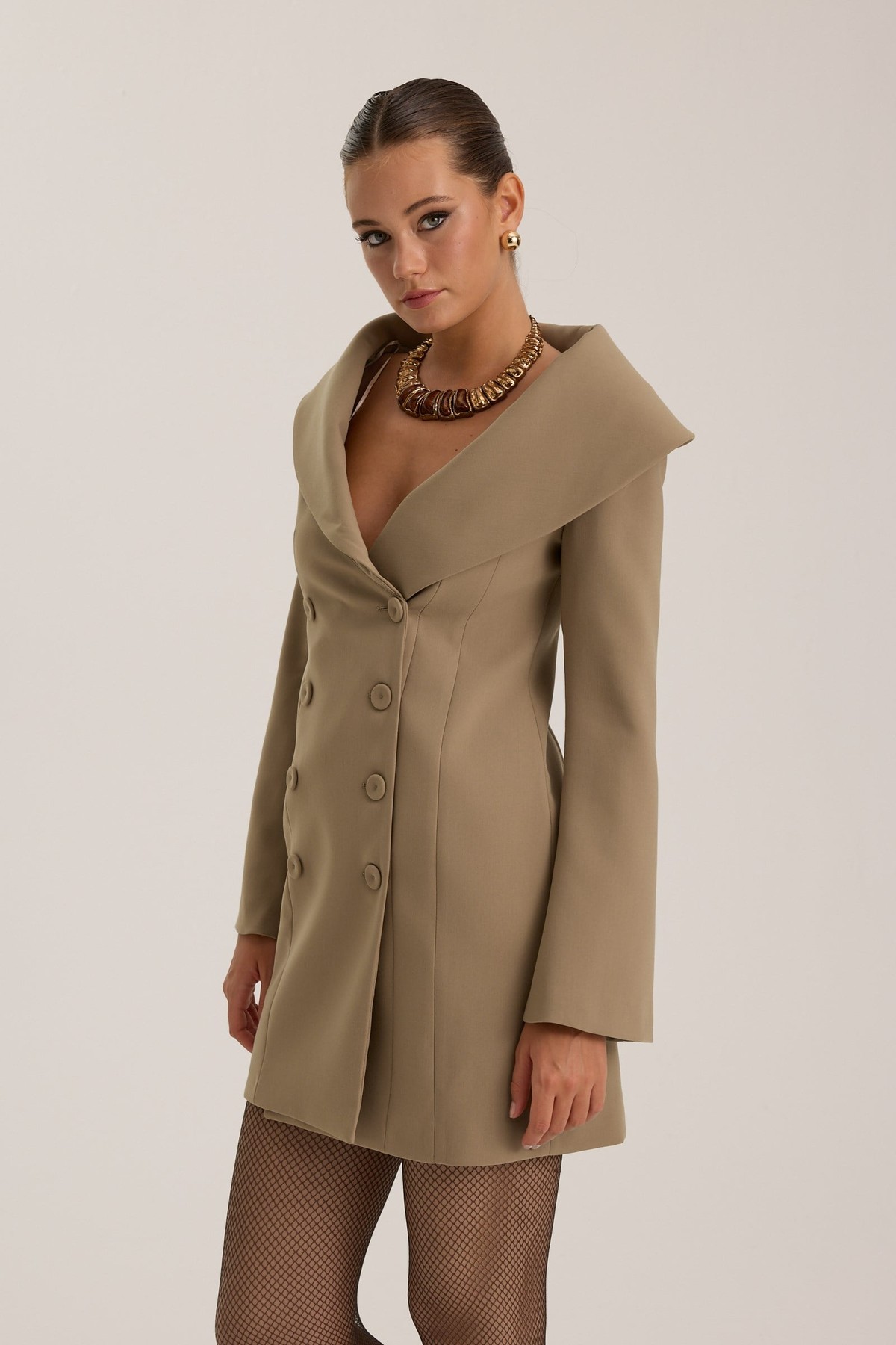 The Lady Di Dress Bronze Brown