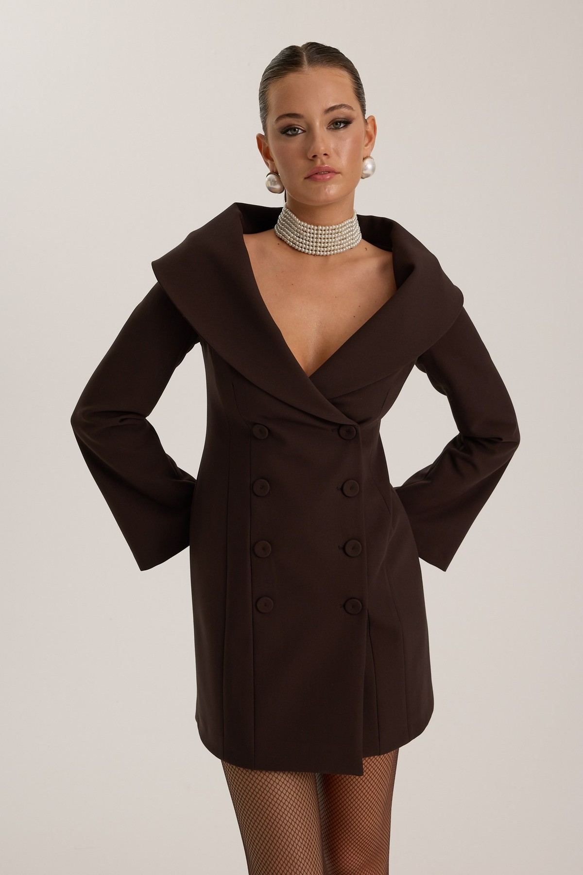 The Lady Di Dress Brown