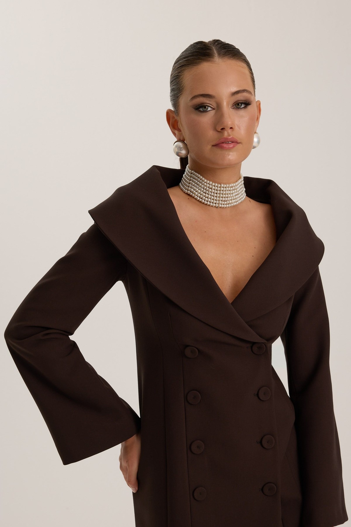 The Lady Di Dress Brown