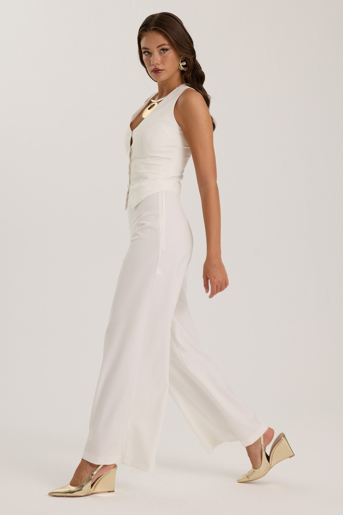 The Line Pant Ecru