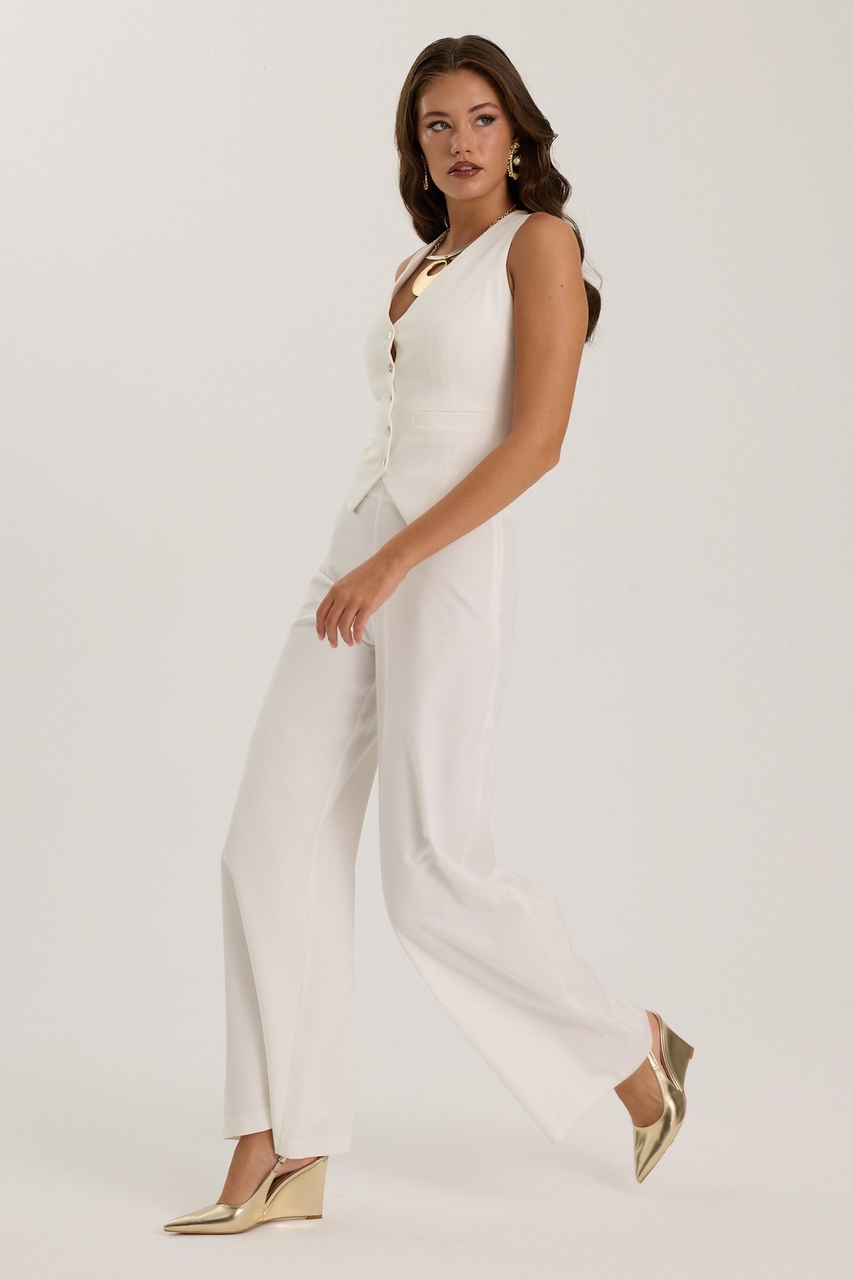 The Line Pant Ecru