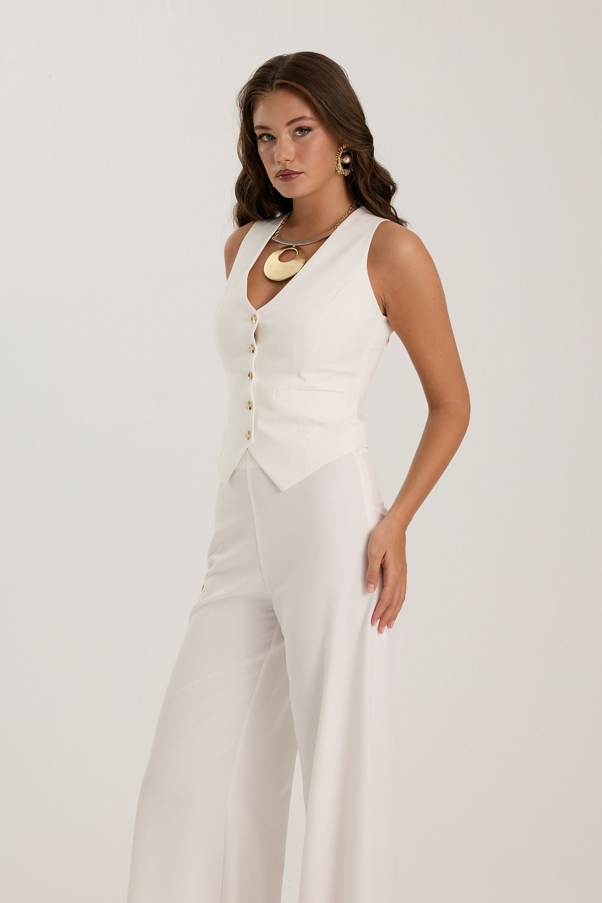 The Line Pant Ecru
