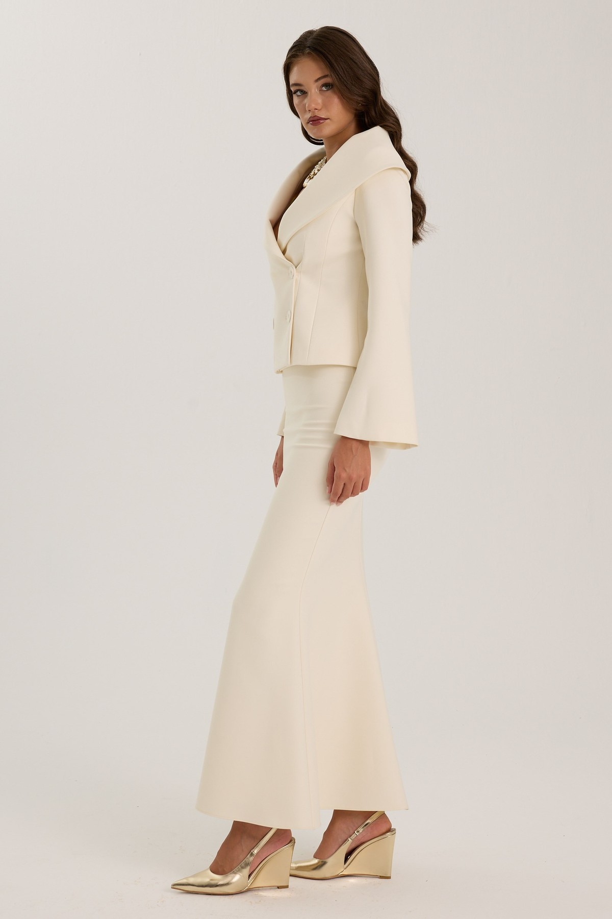 The Poise Maxi Skirt Ecru