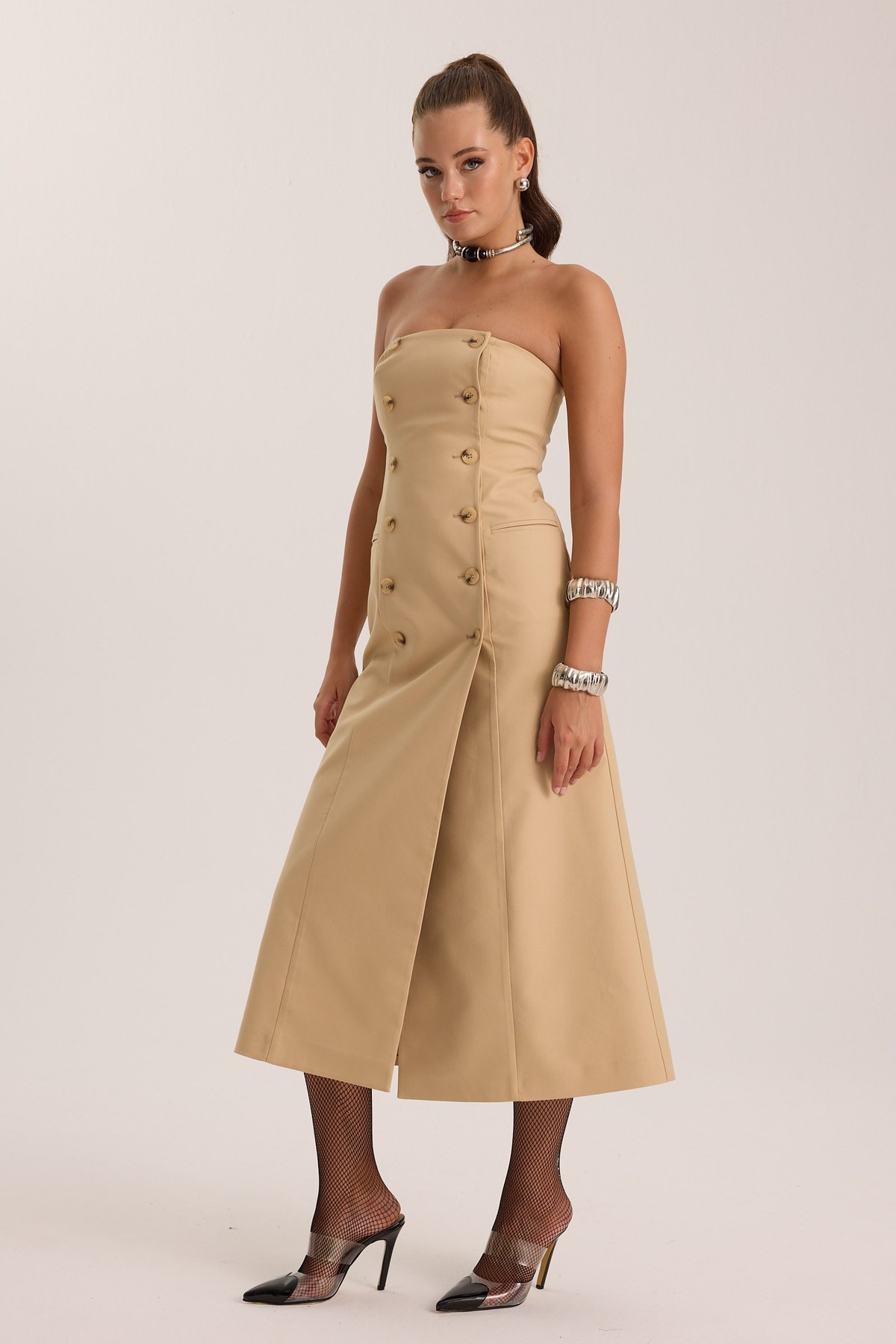 The Prestige Maxi Dress Bronze Brown