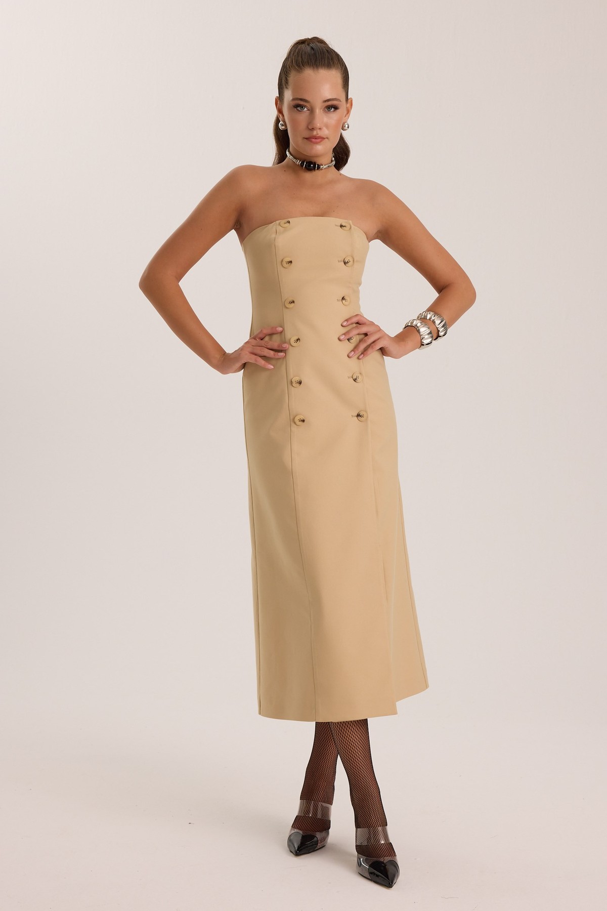 The Prestige Maxi Dress Bronze Brown
