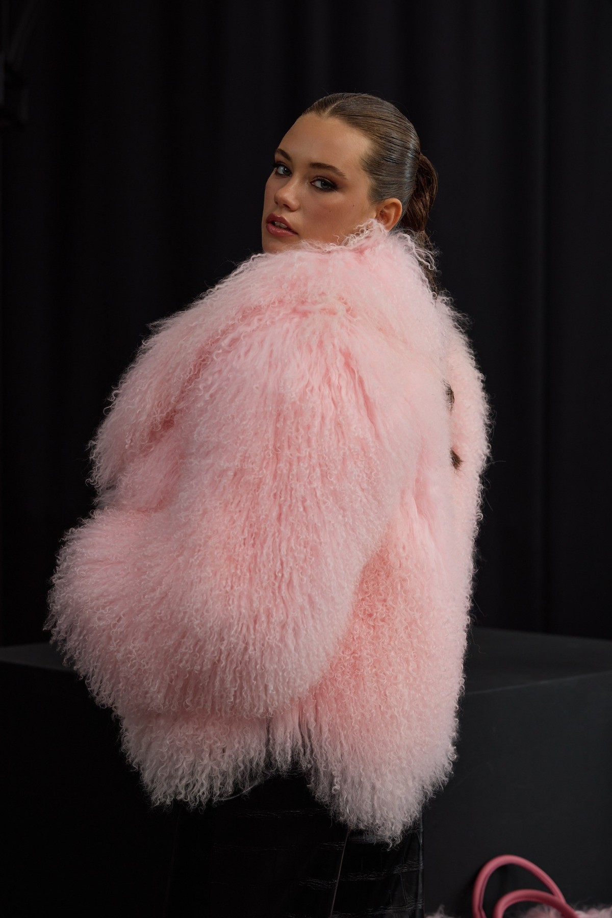 The Privé Fur Jacket BABY PİNK