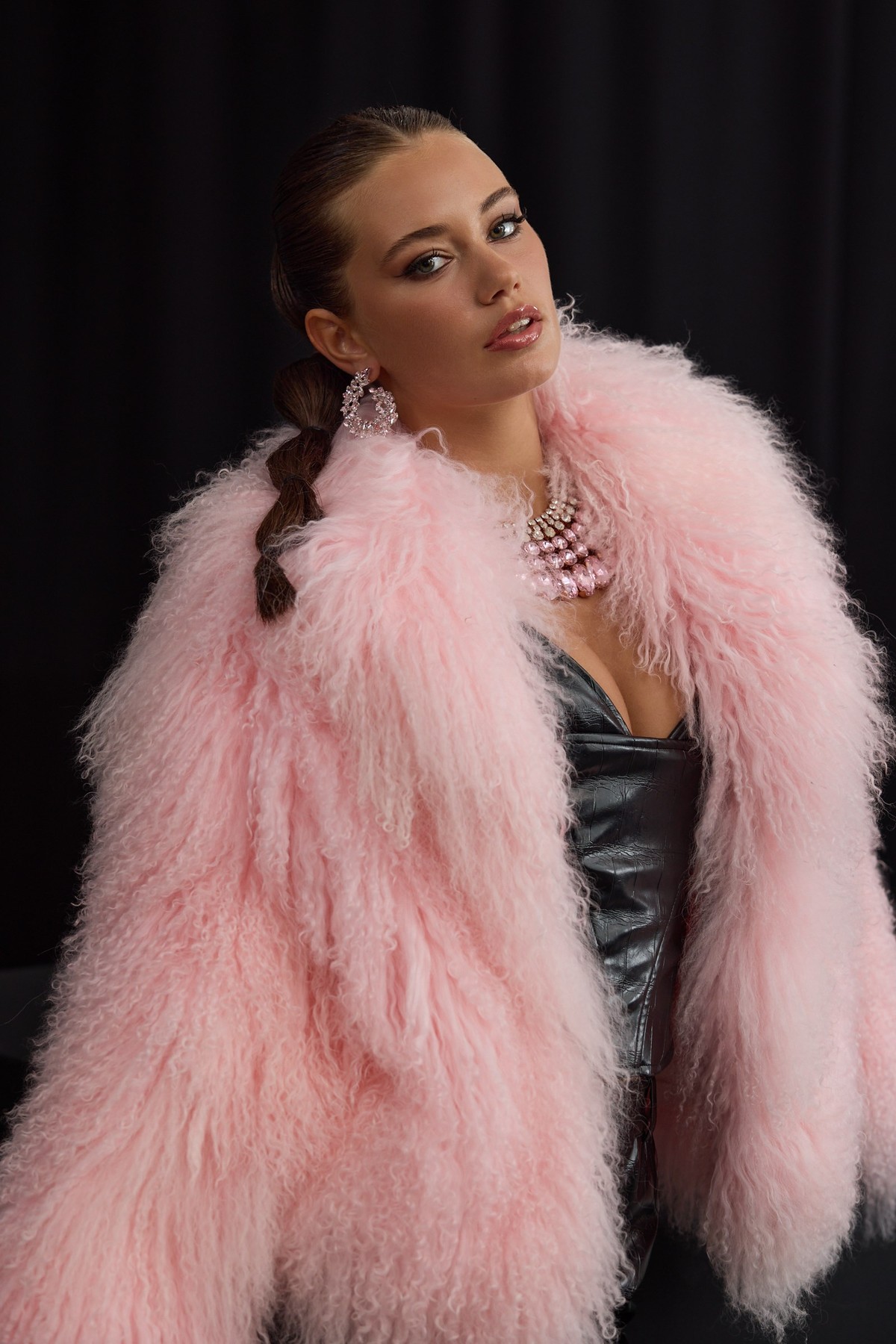 The Privé Fur Jacket BABY PİNK