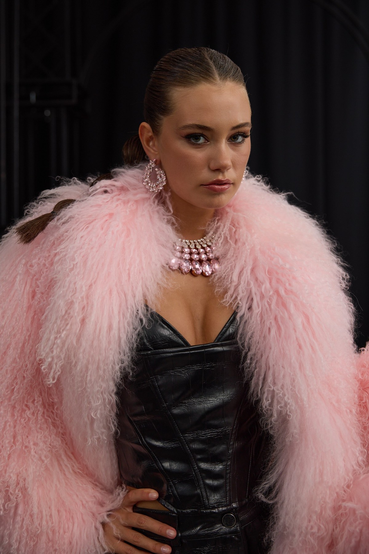 The Privé Fur Jacket BABY PİNK